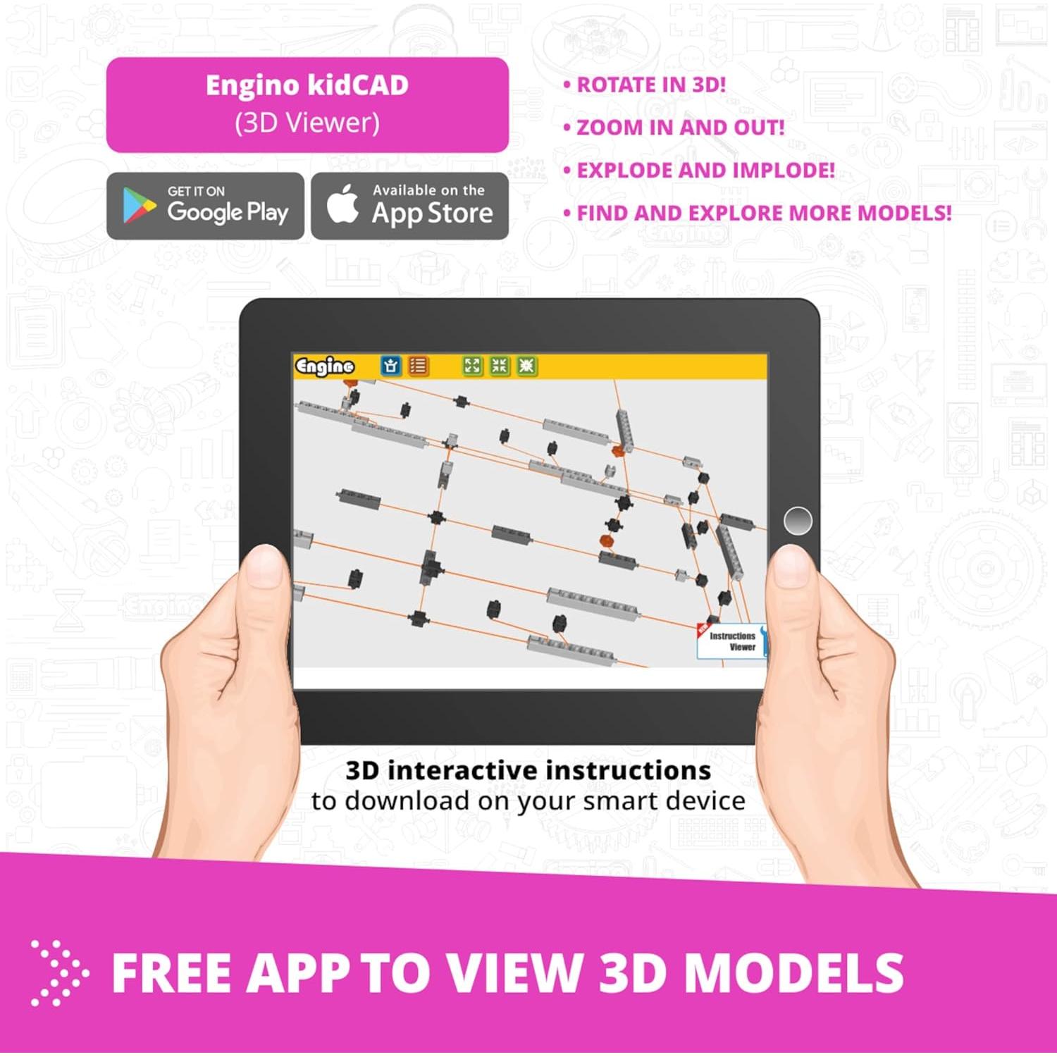 Engino Set de Construcción STEM 15 Modelos para Niñas 6+