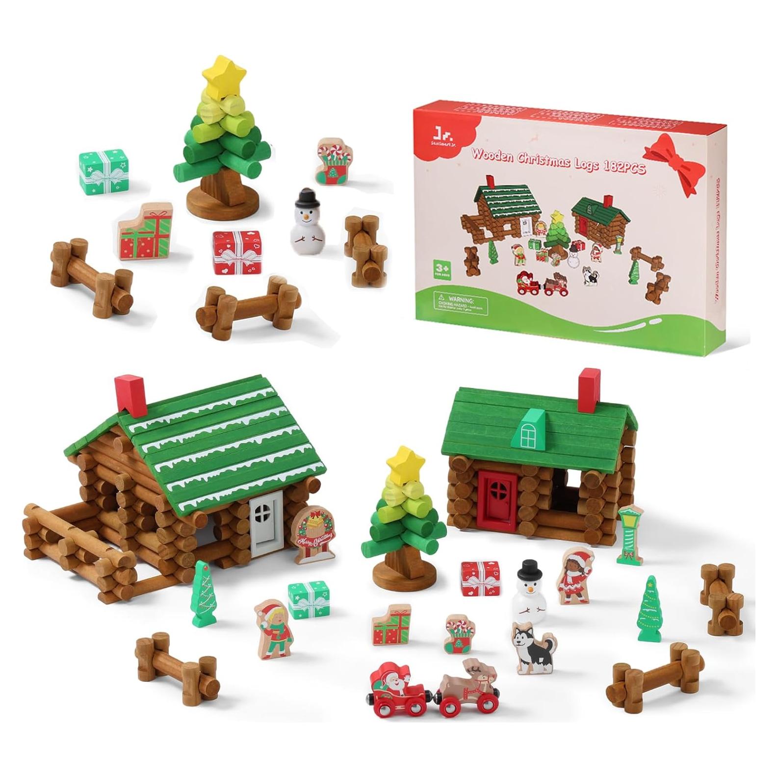 Juego de Construcción de Troncos de Madera SainSmart Jr. 182 Piezas