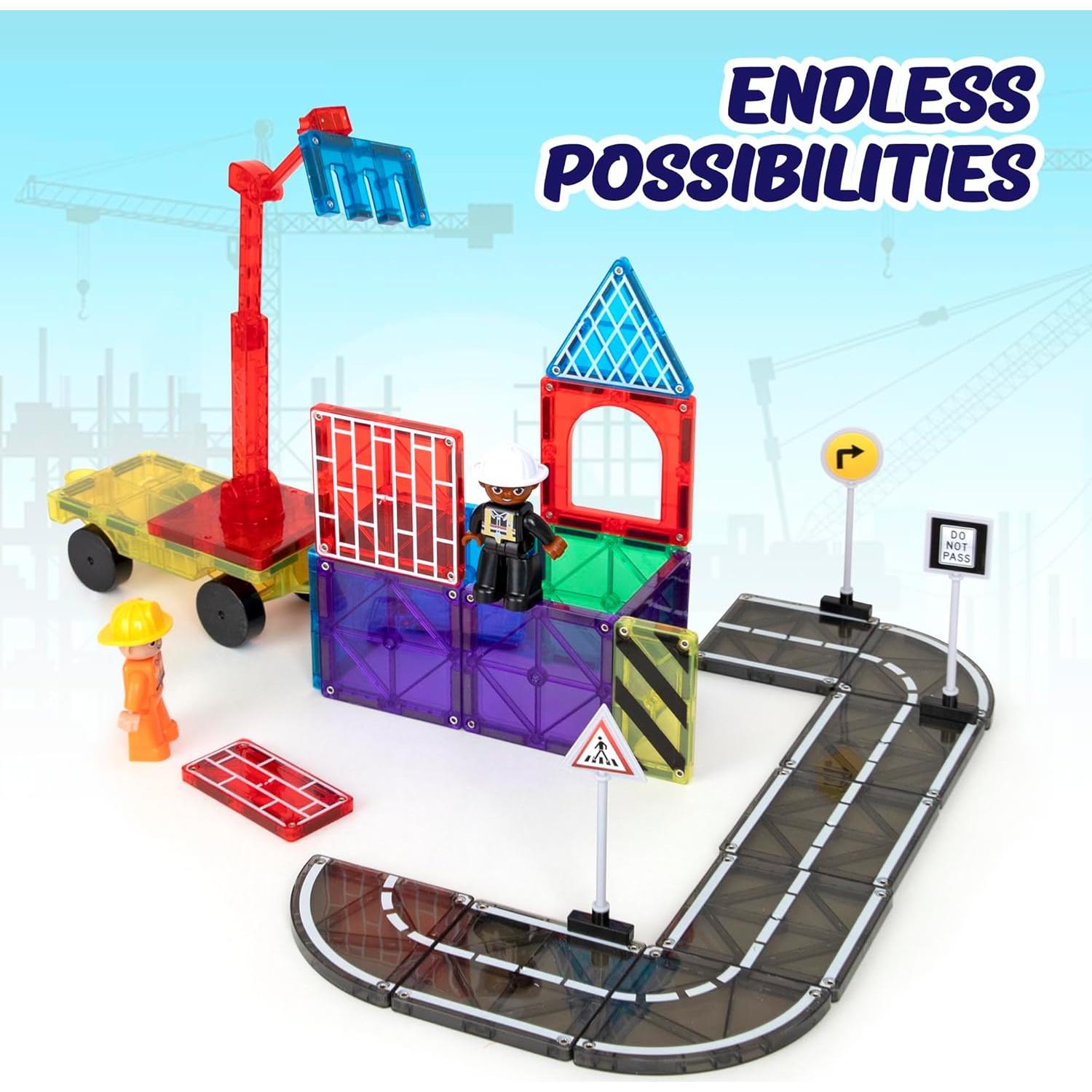 Juego de Azulejos Magnéticos Playmags 52 Piezas STEM