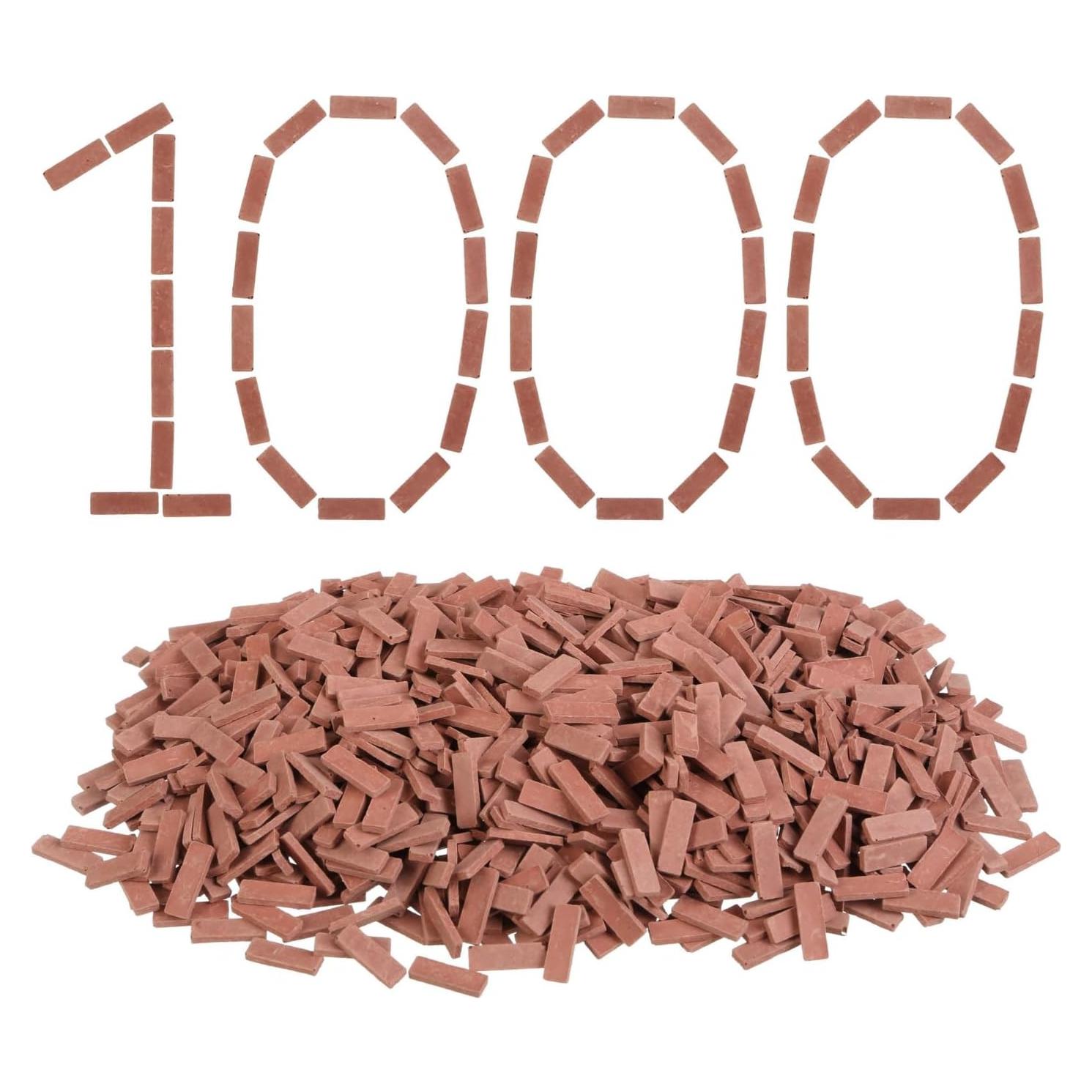 1000 Ladrillos Miniatura Rojos para Manualidades REDUCIO!
