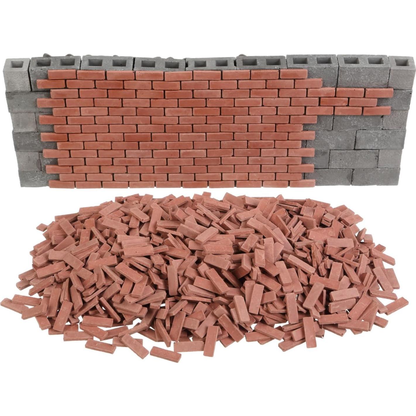 1000 Ladrillos Miniatura Rojos para Manualidades REDUCIO!