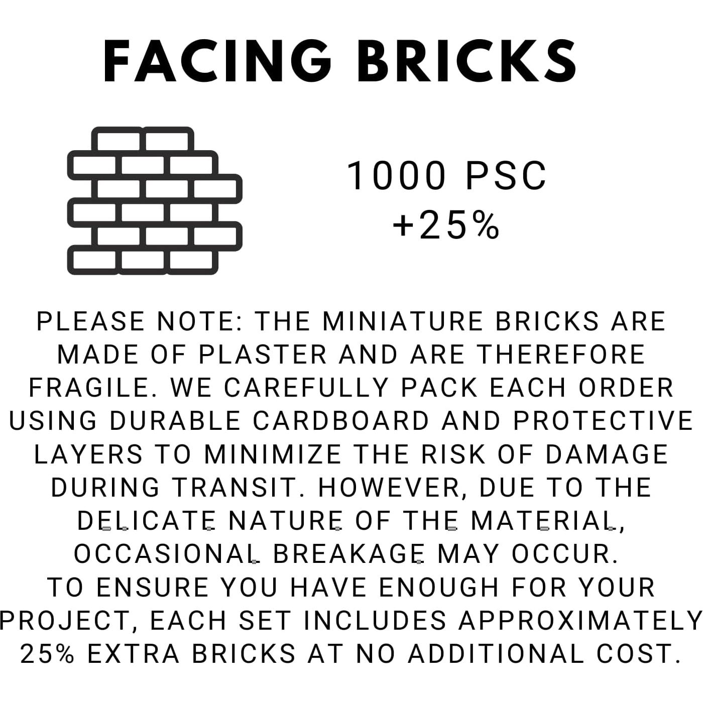 1000 Ladrillos Miniatura Rojos para Manualidades REDUCIO!