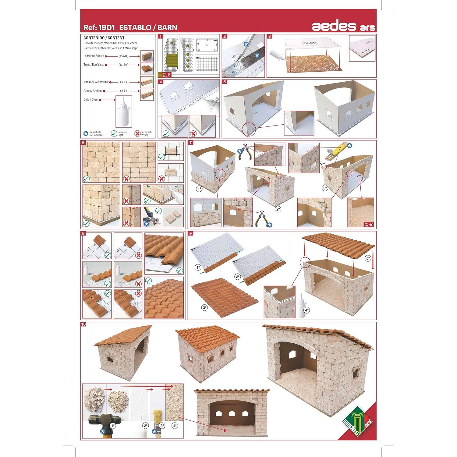 Set de Natividad Aedes Ars 600 Piezas 15x22 cm