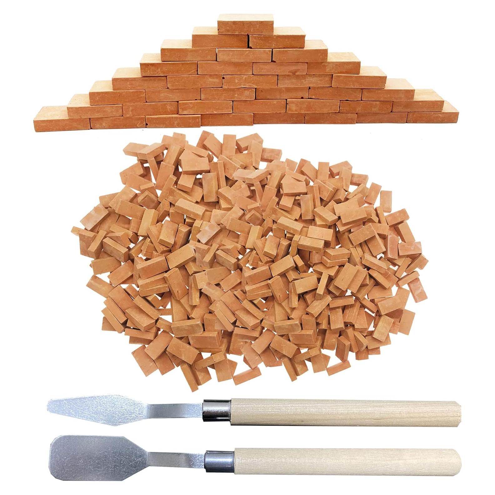 Conjunto de Mini Ladrillos de Pared Rojos Woohome - 500 Pcs