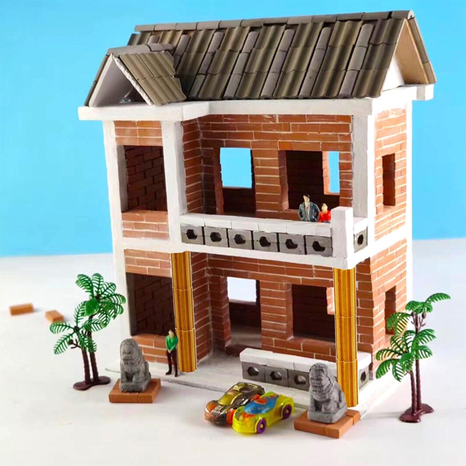 Cayway Ladrillos Miniatura 180 PCS Columna Romana Roja