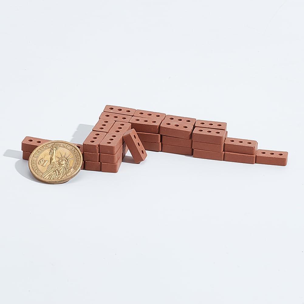 Paquete 120 Ladrillos Rojos Miniatura arricraft 1:12 16x8x4.5mm