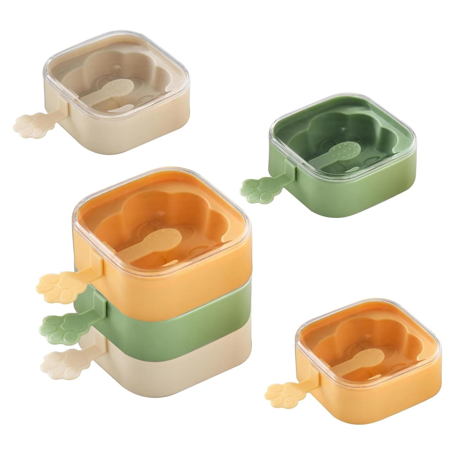 Molde de Helado MIUPOO de Silicona Reutilizable Set de 3