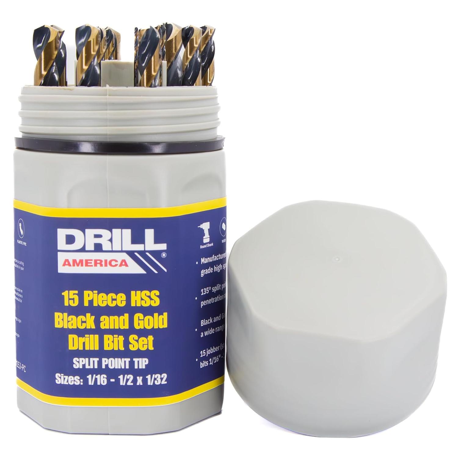 Juego de Brocas de Acero Drill America 15 Piezas KFD Killer Force