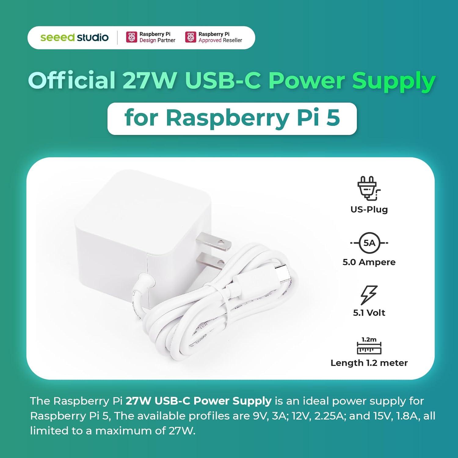 Kit de Inicio Raspberry Pi 5 Seeed Studio 4GB RAM + 128GB SD
