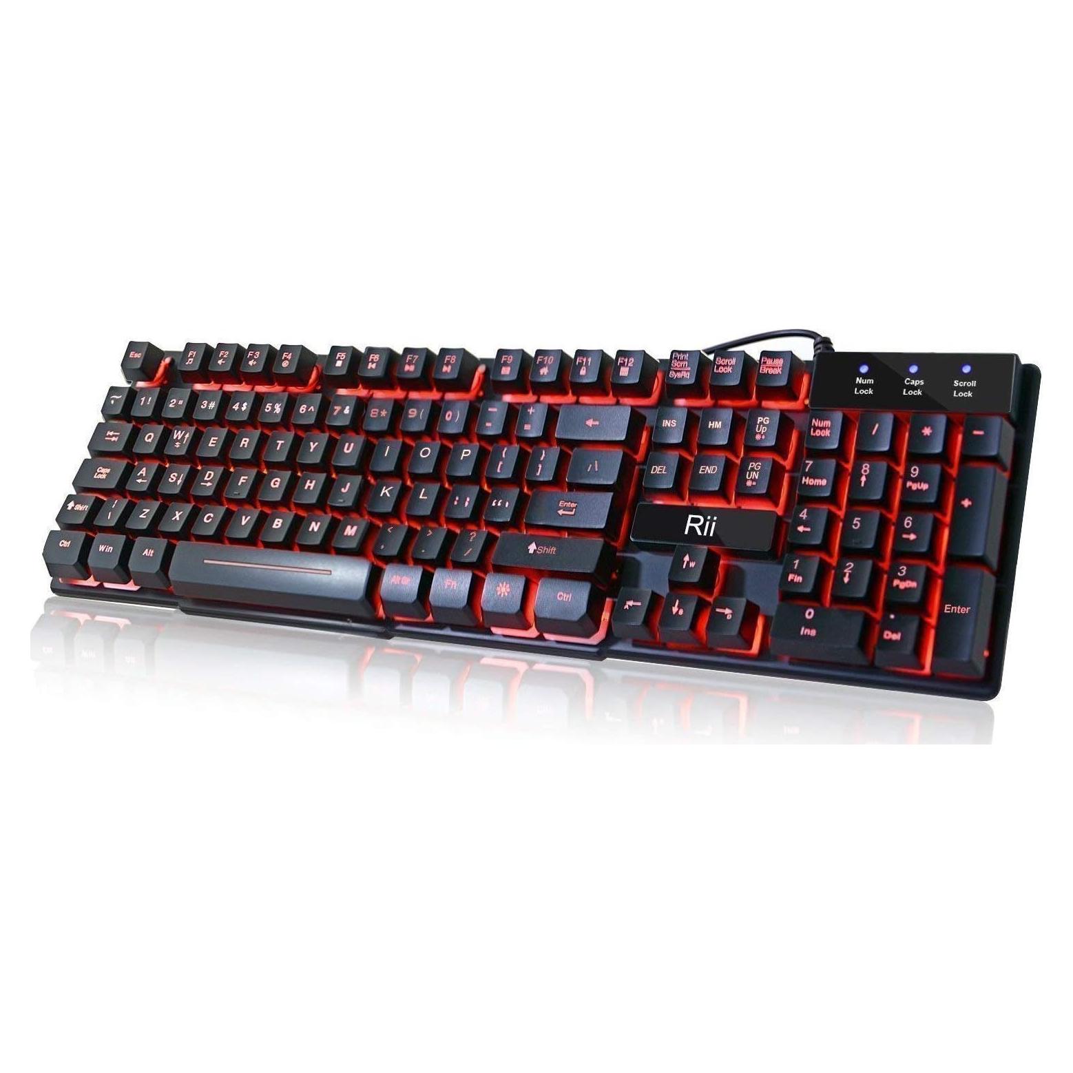 Teclado Rii RK100 Multimedia Gaming Retroiluminado LED 3 Colores