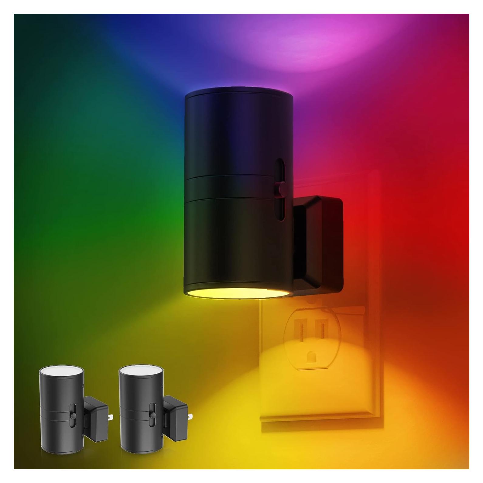 Luz Nocturna LED LOHAS RGB con Sensor de Luz - Paquete de 2