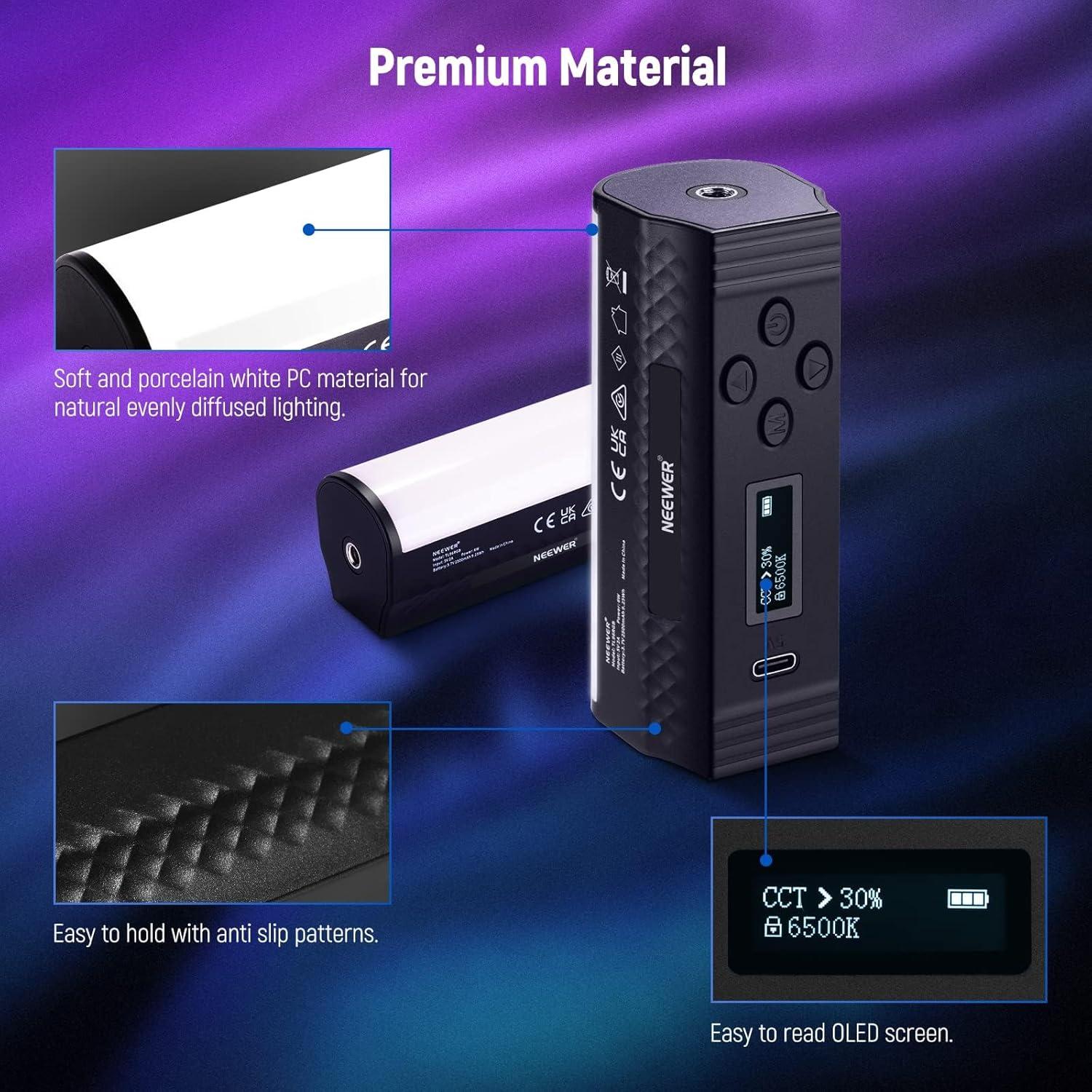 Varitas de Luz LED NEEWER TL96RGB 2 Paquete 2500-8500K