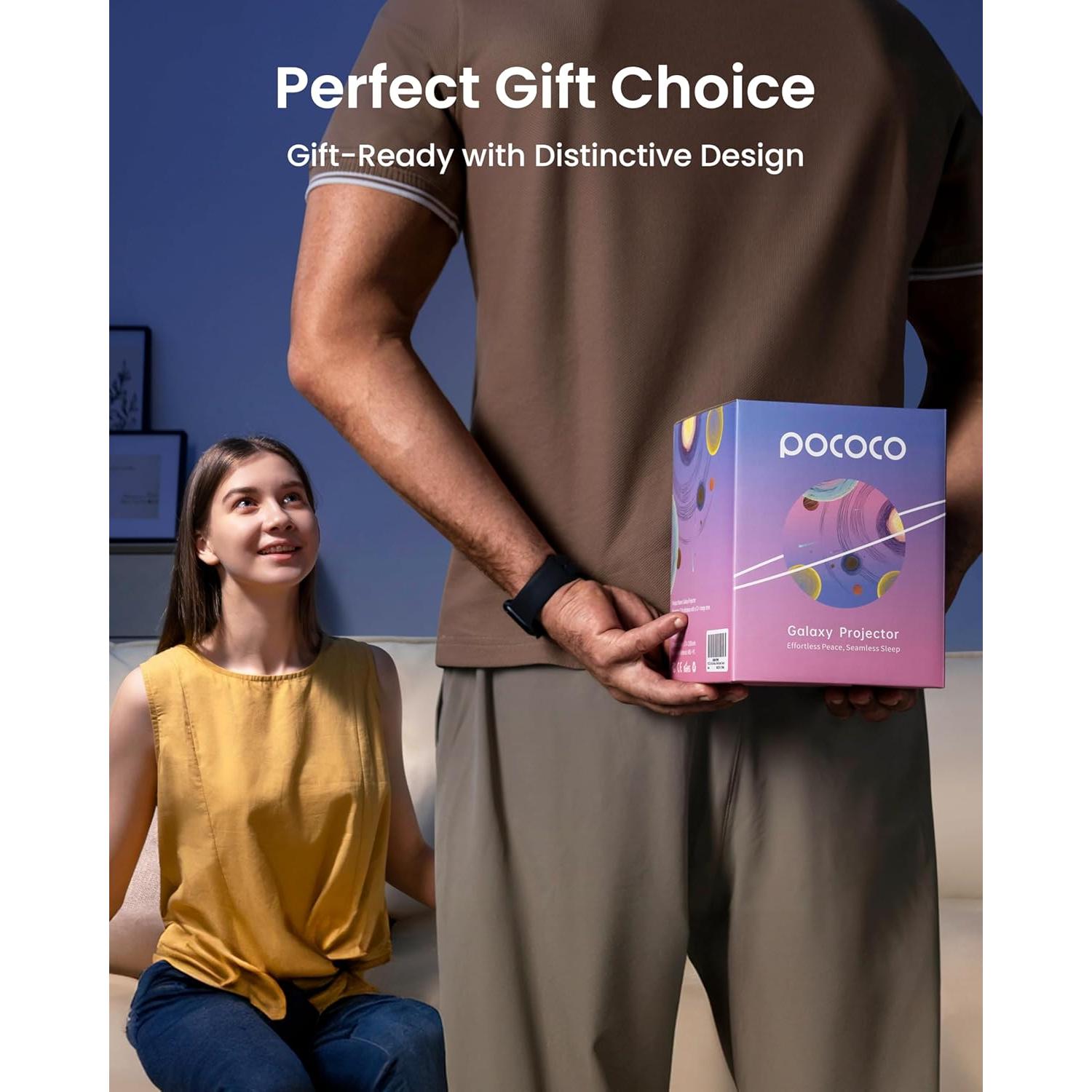 Proyector de Estrellas POCOCO Galaxy Luz Suave 15,7x12cm