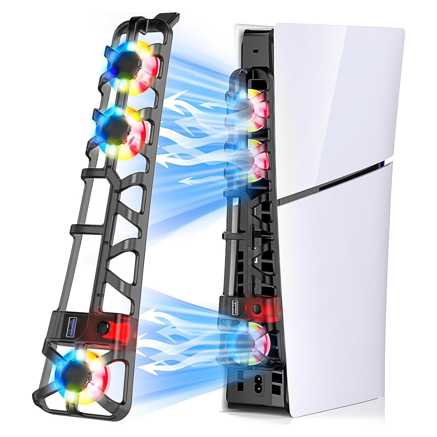 Ventilador de Enfriamiento RGB Klipdasse para PS5 Slim