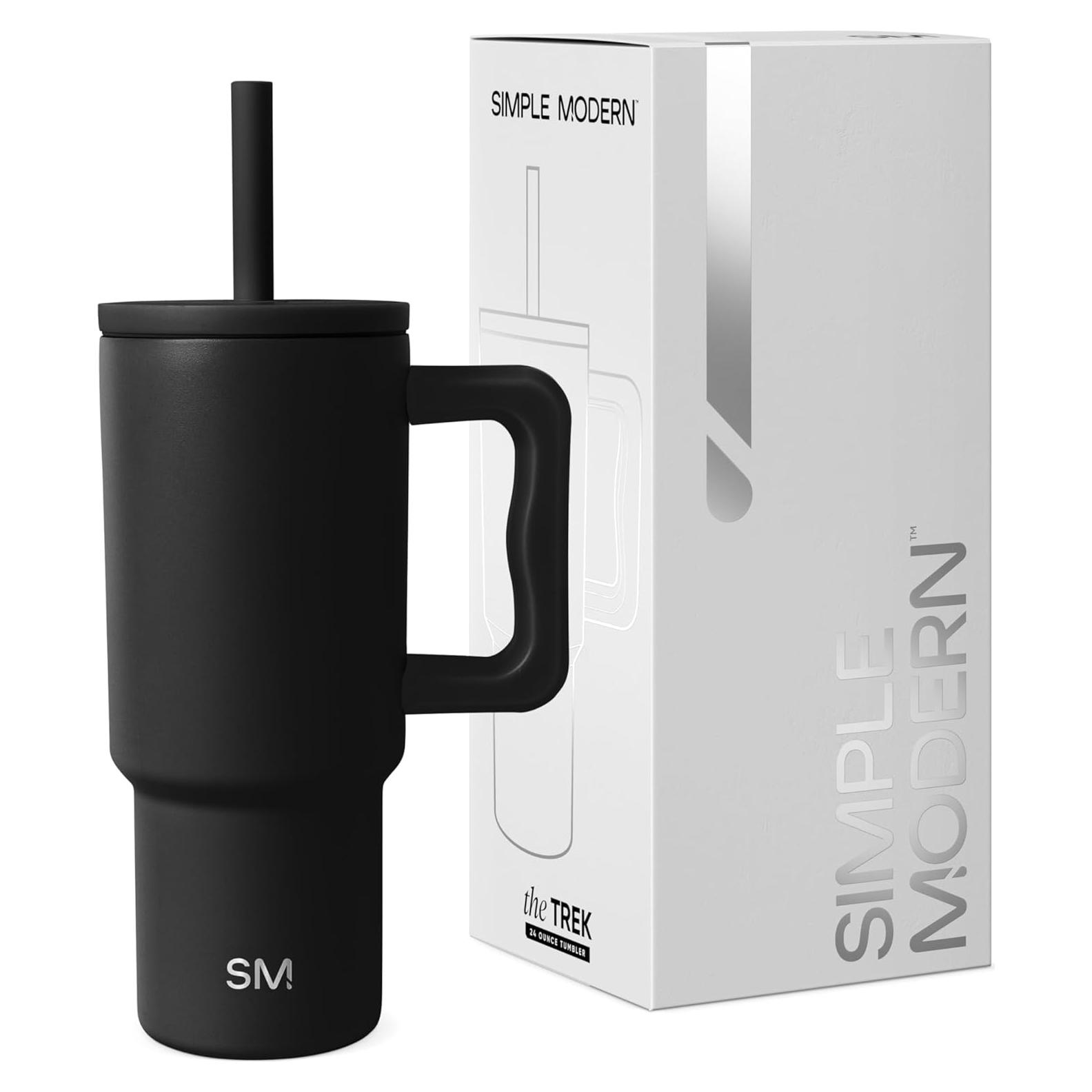 Vaso Tumbler Simple Modern 24 oz Niños Acero Inoxidable Negro
