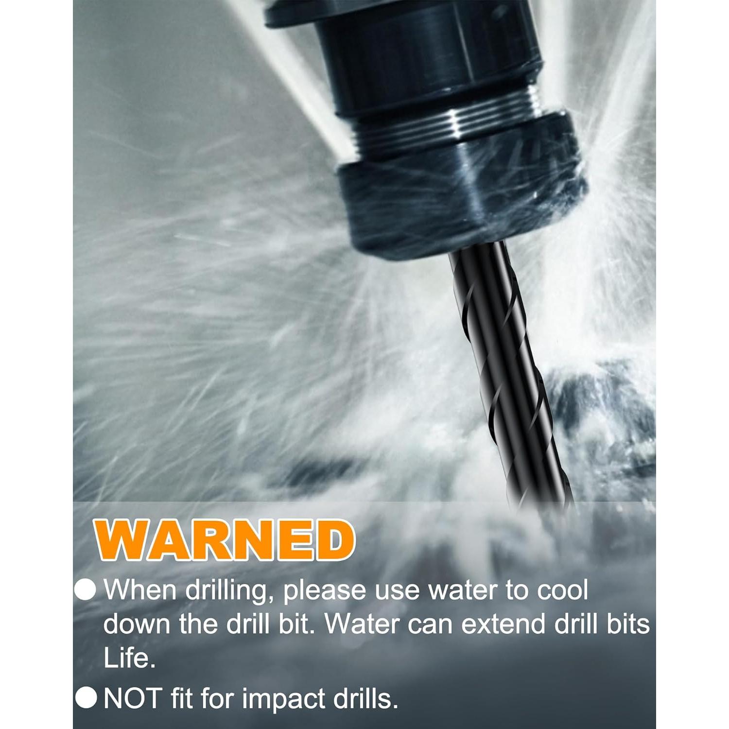 Juego de Brocas para Masonería TITGGI - 5 Pcs Carburo 5 Tamaños