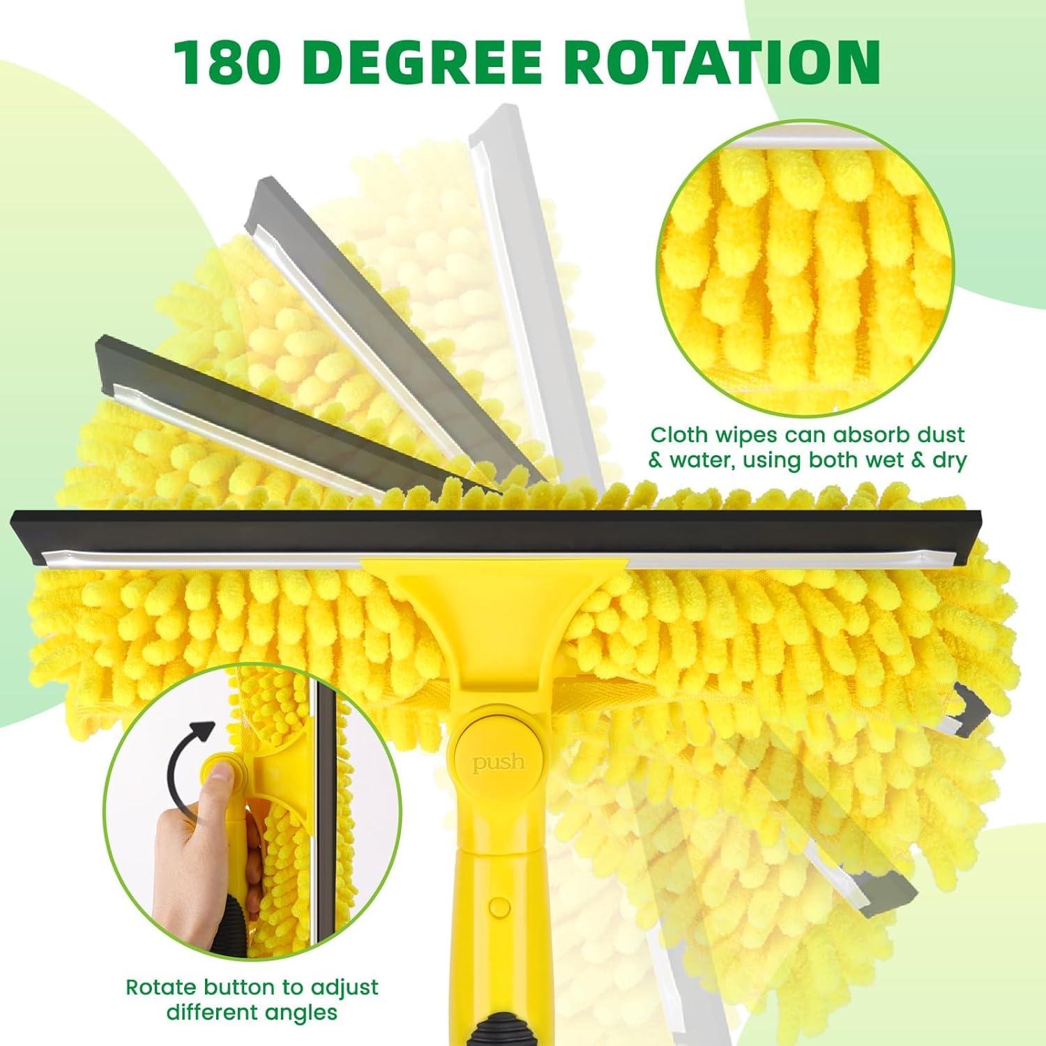 Limpiaparabrisas Telescópico 91.44 cm Opow 2 en 1 con Microfibra
