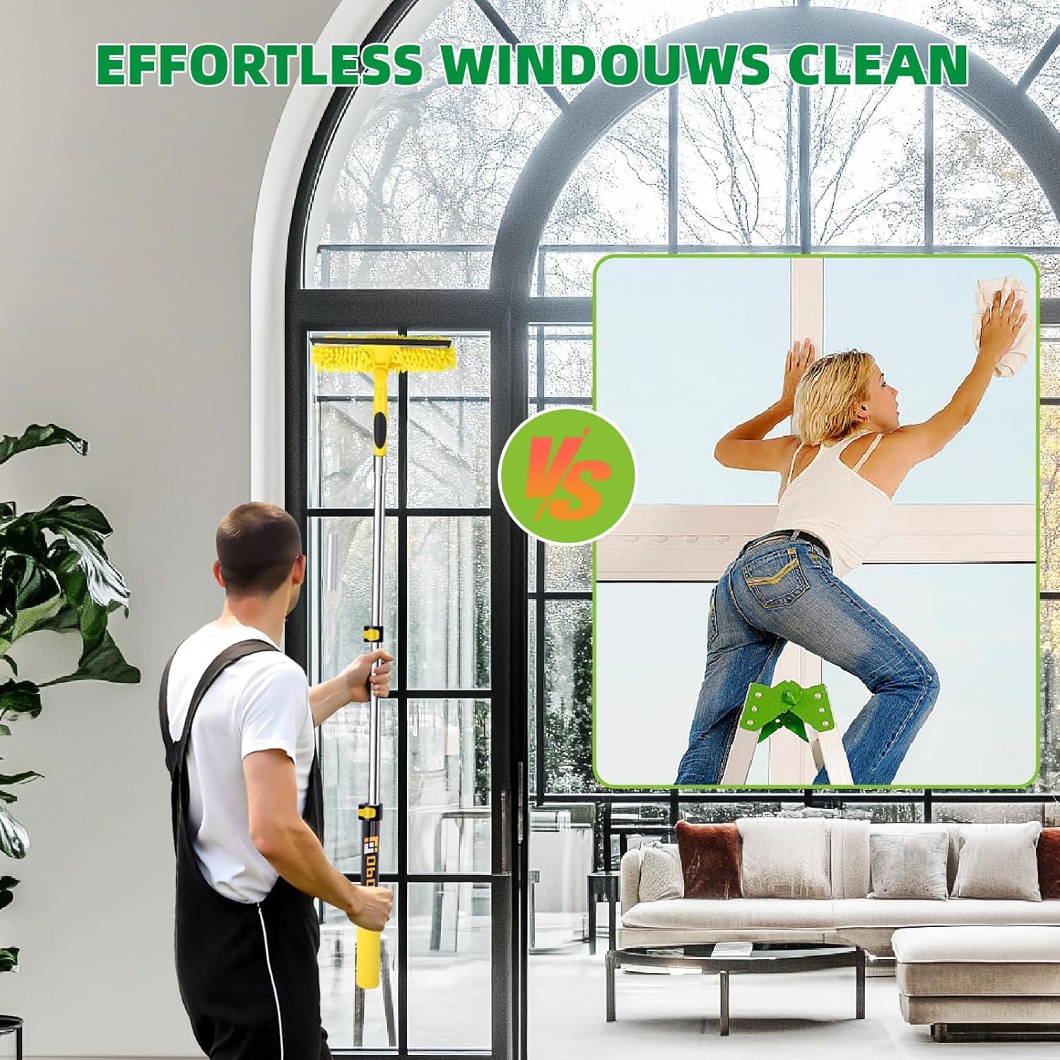 Limpiaparabrisas Telescópico 91.44 cm Opow 2 en 1 con Microfibra