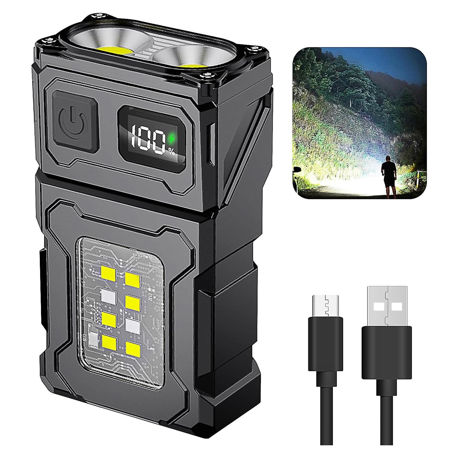 Mini Linterna LED Táctica WANLAN SDT01 Carga USB C 1200mAh