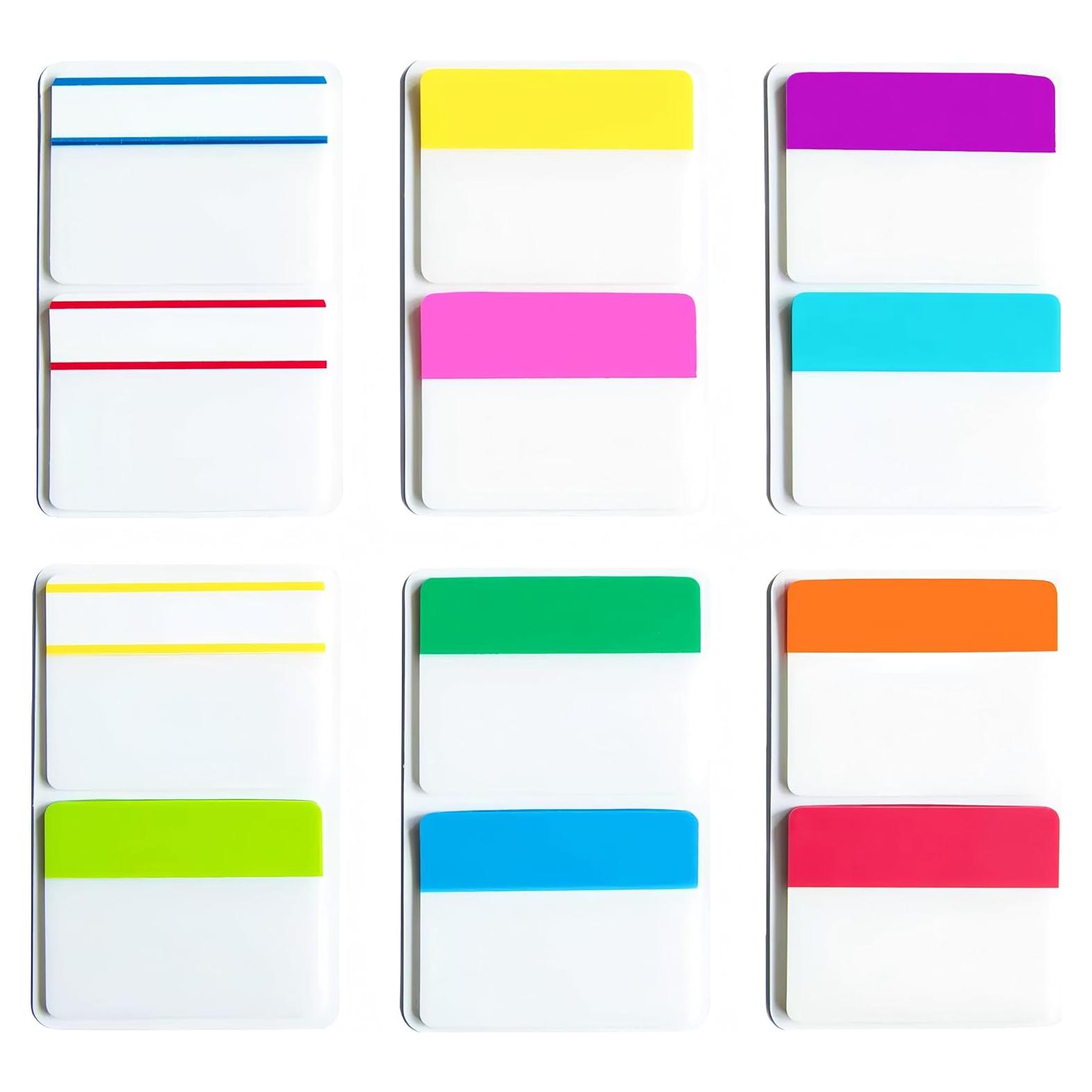 Pestañas Adhesivas KICNIC 240 Piezas 5.08 cm Colores Neón