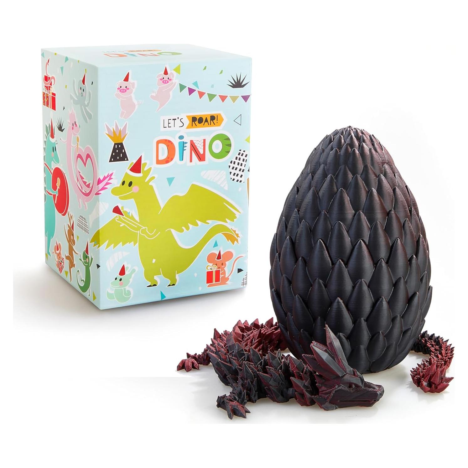 Huevo de Dragón Impreso en 3D OasisLuxe 38 cm Articulado