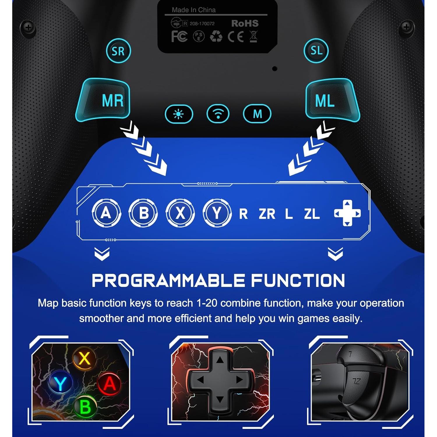 Controlador Pro Inalámbrico SVETAECHO para Nintendo Switch