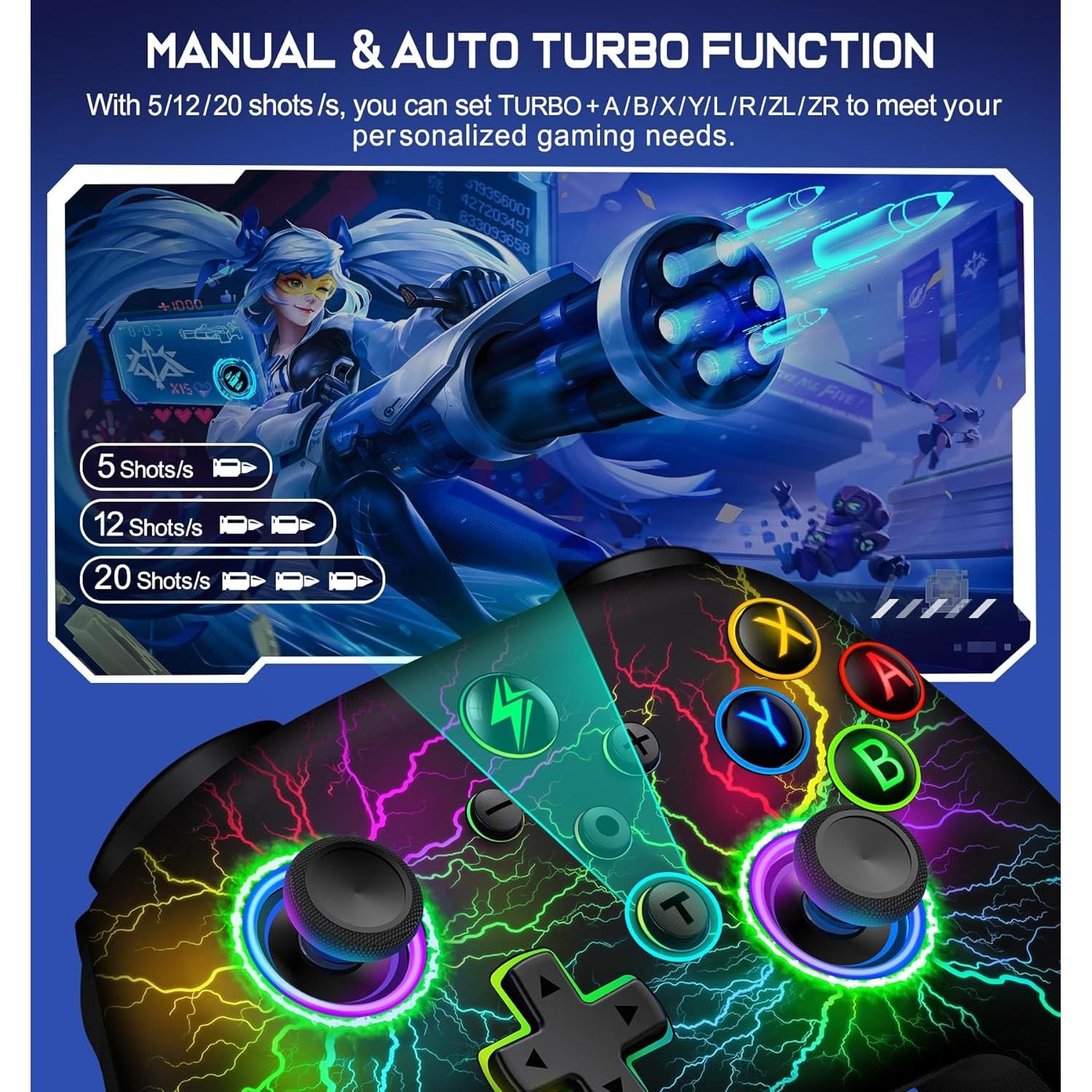 Controlador Pro Inalámbrico SVETAECHO para Nintendo Switch