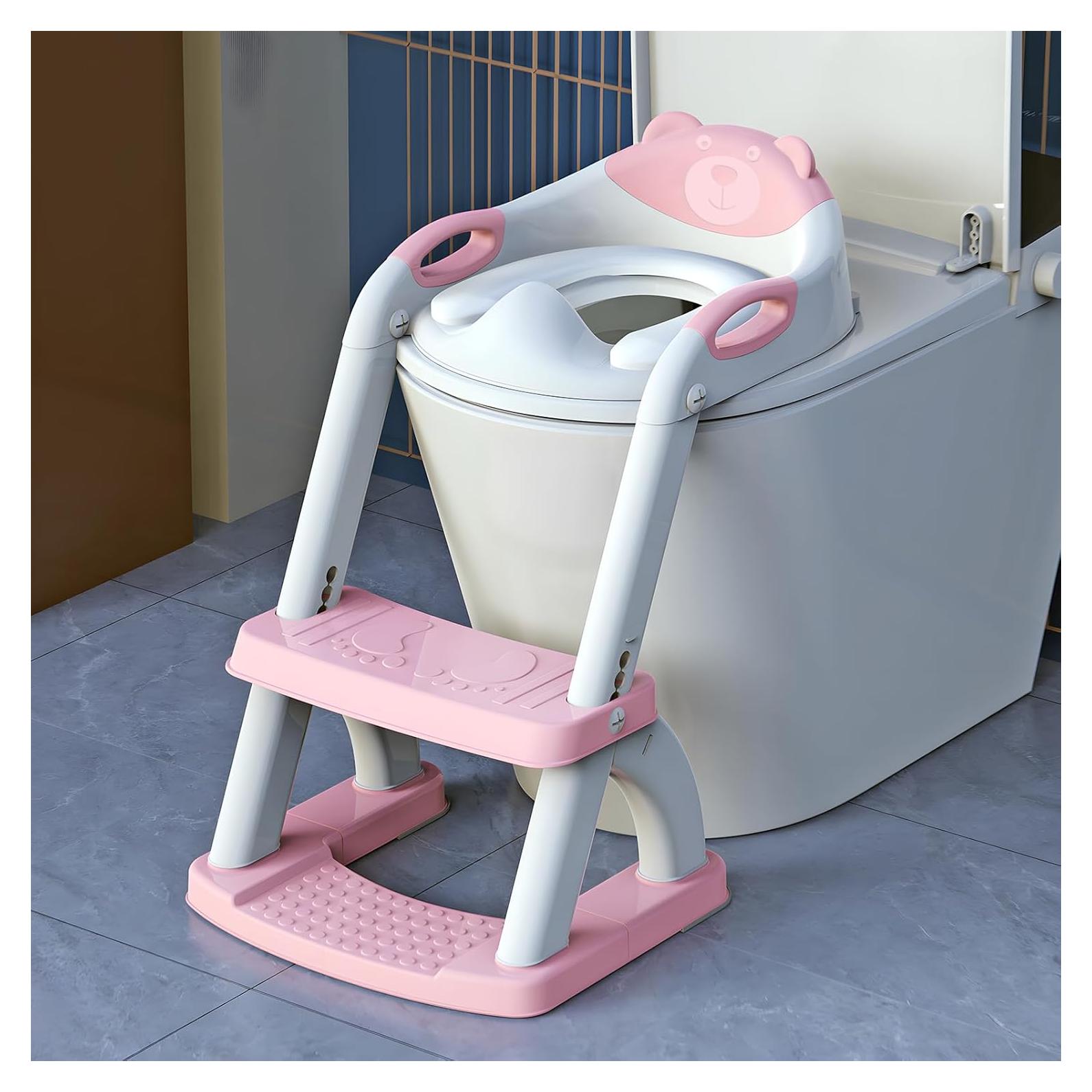 Asiento de Entrenamiento para Baño SKYROKU 2 en 1 Rosa