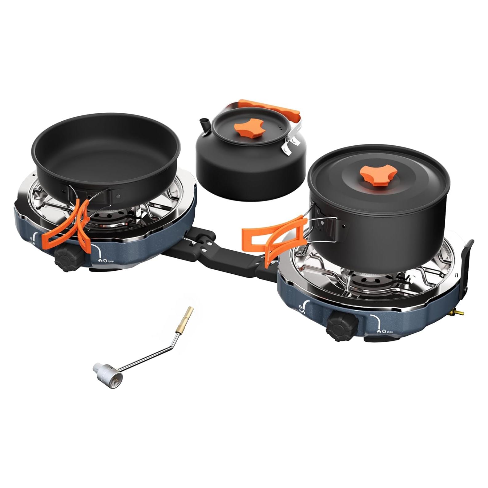 Estufa de Camping Cofiyard 2 Quemadores Propano 20000 BTU