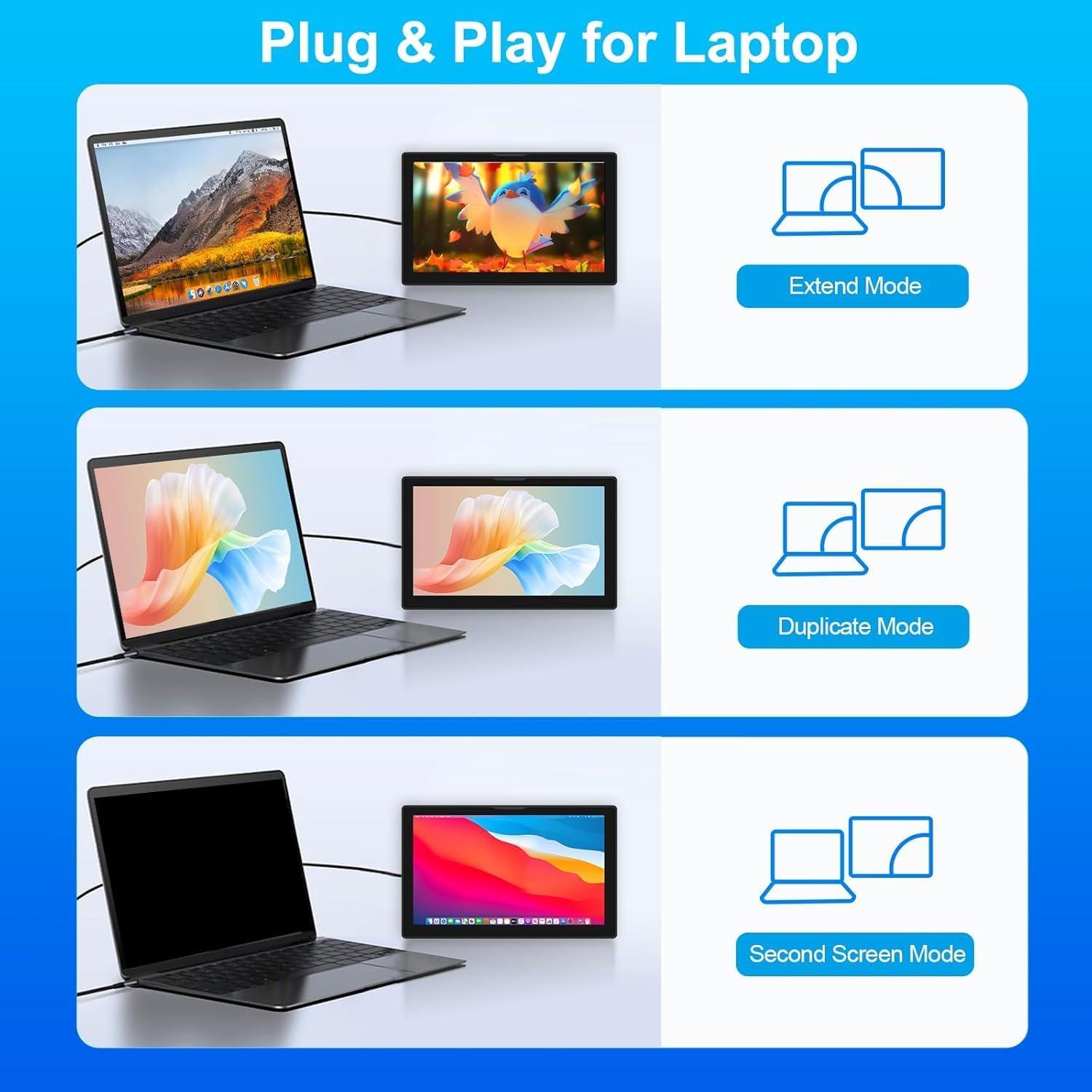 Monitor Táctil 8" Gallagher 1280x800 HDMI Portátil