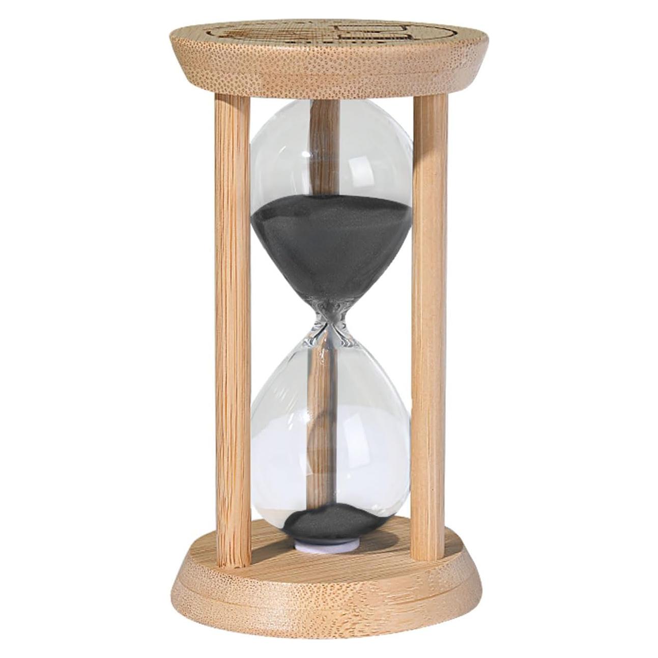 Reloj de Arena de Madera SuLiao 1 Minuto Negro para Decoración