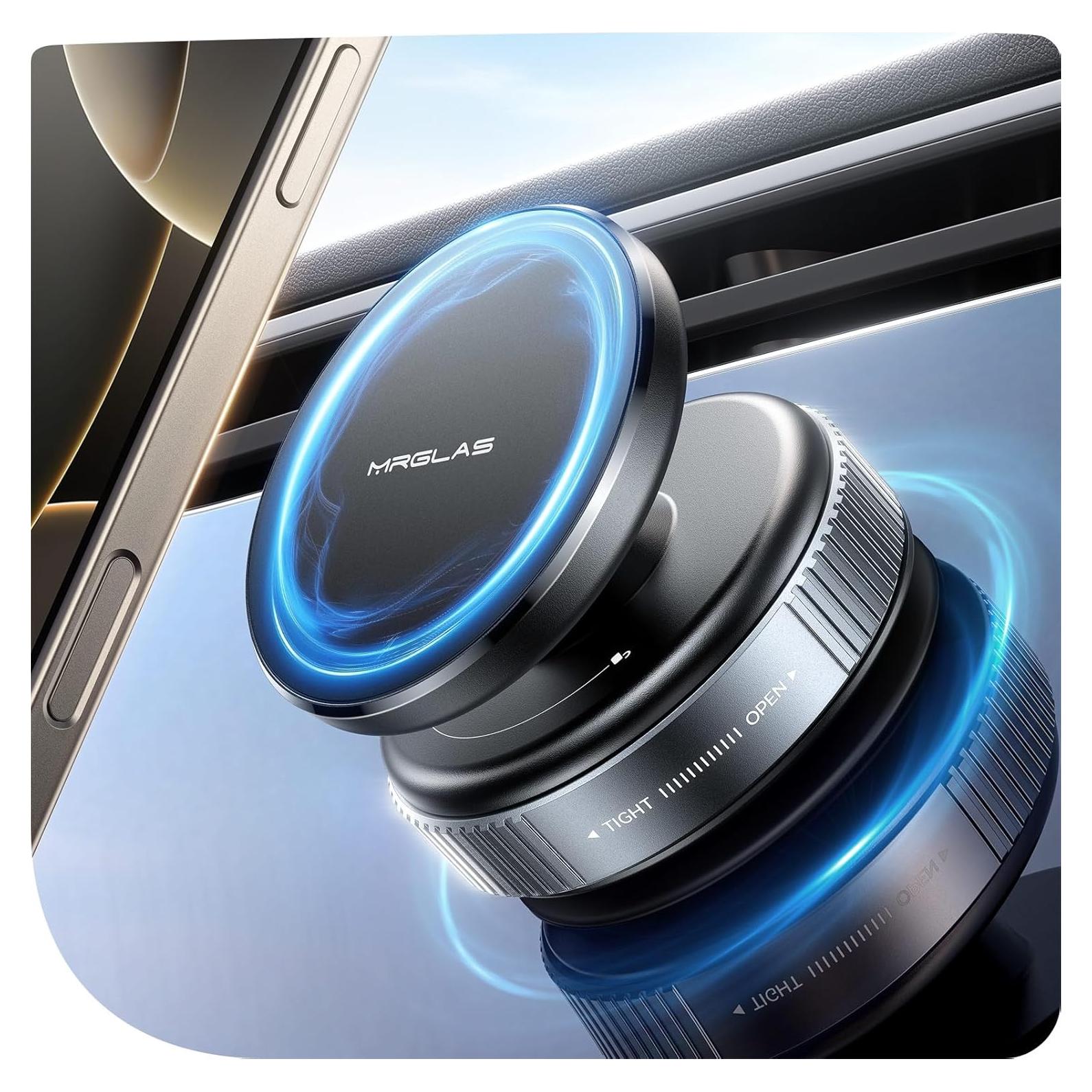 Soporte Magnético Ajustable 360° MRGLAS para Teléfono - Negro