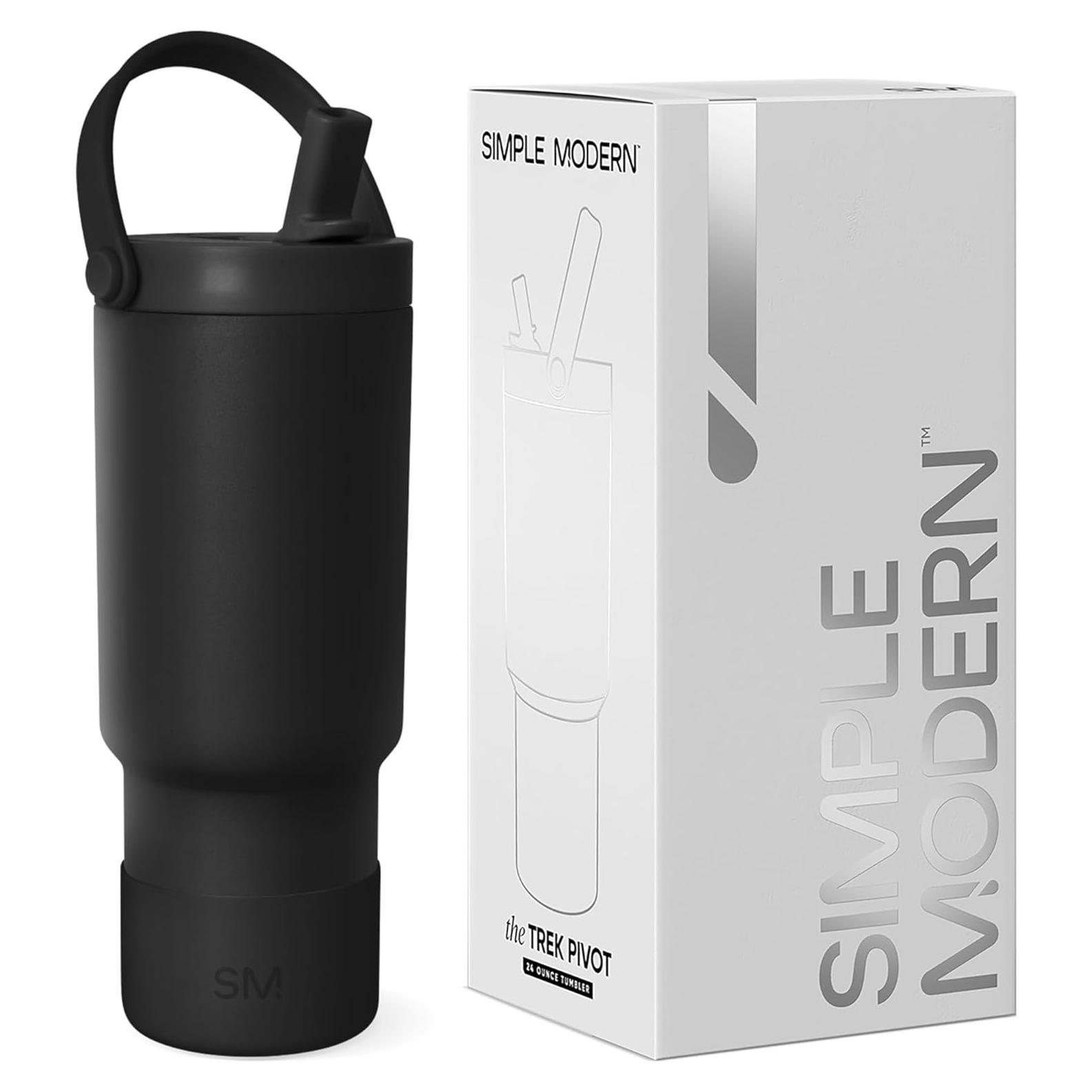 Vaso Aislado Simple Modern Trek Pivot 24oz Niños Negro