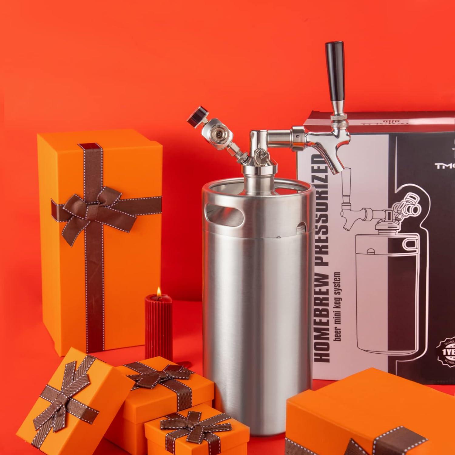Mini Barril TMCRAFT 3.8L Acero Inoxidable con Regulador CO2