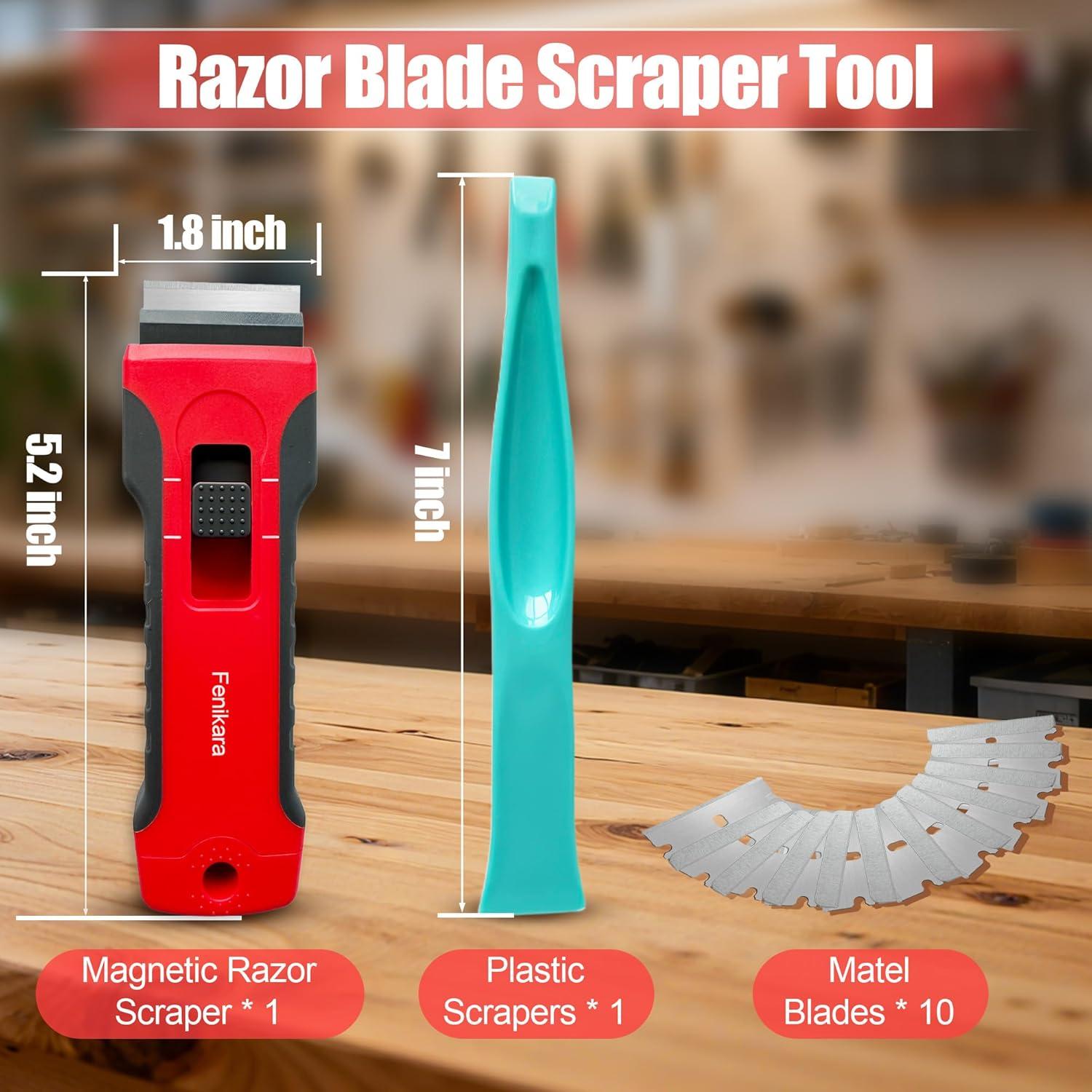 Juego de Raspadores de Cuchilla Fenikara - 2 Piezas con 10 Cuchillas