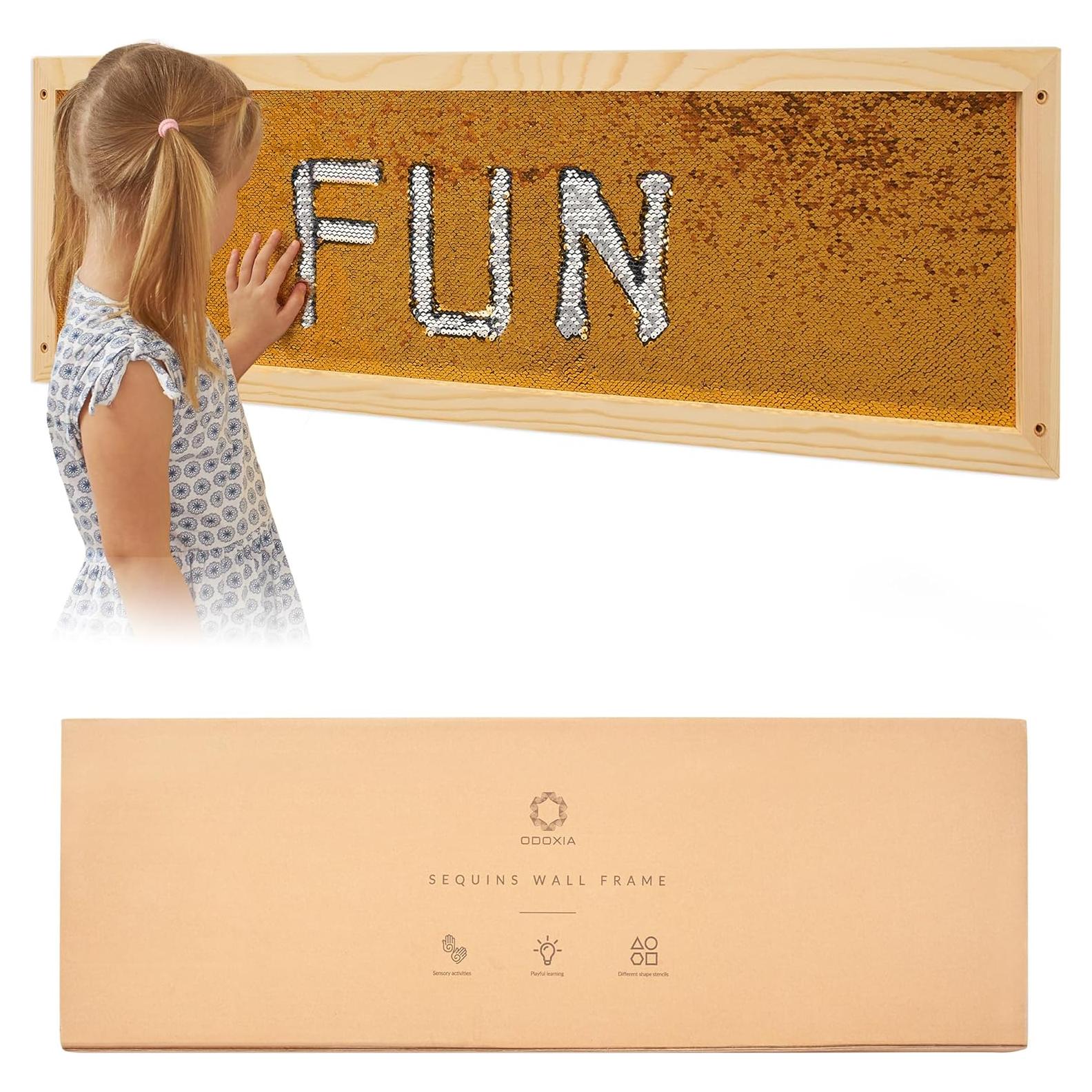 Marco de Pared Sensorial de Lentejuelas Odoxia 100x30cm