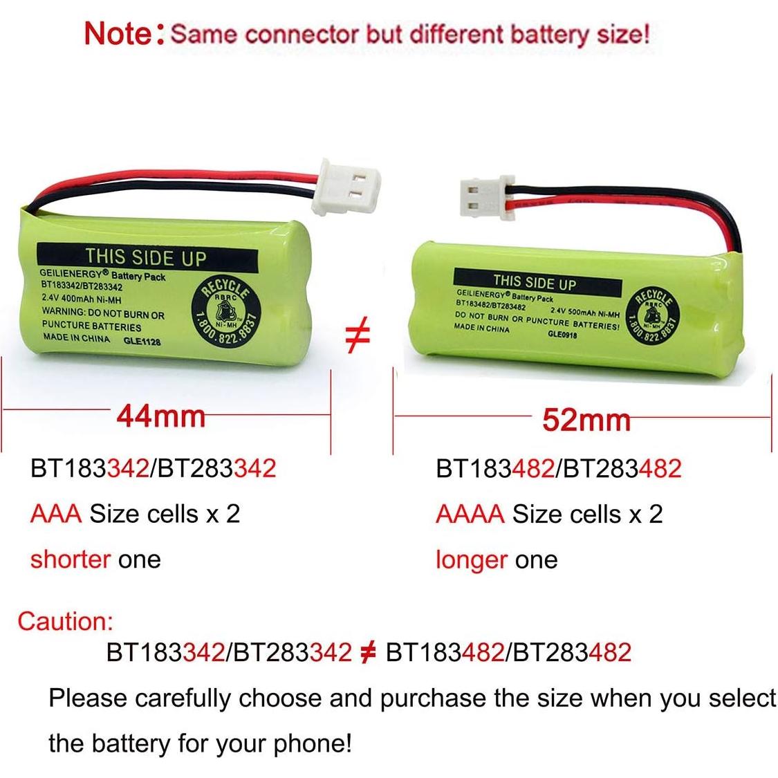 Batería GEILIENERGY BT183342 Compatible para Teléfonos Inalámbricos