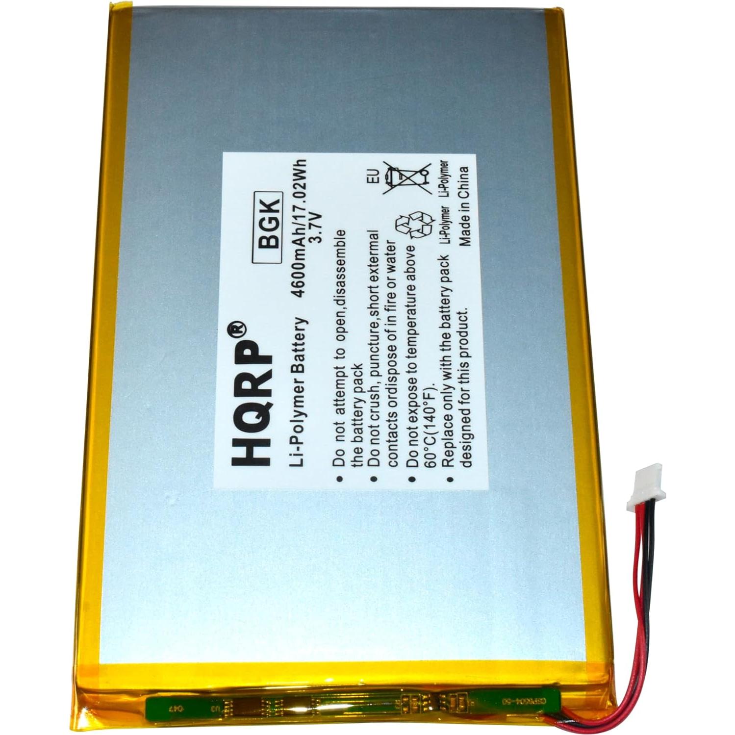 Batería Recargable HQRP 3.7V 4600mAh para Tableta RCA Viking Pro 10"