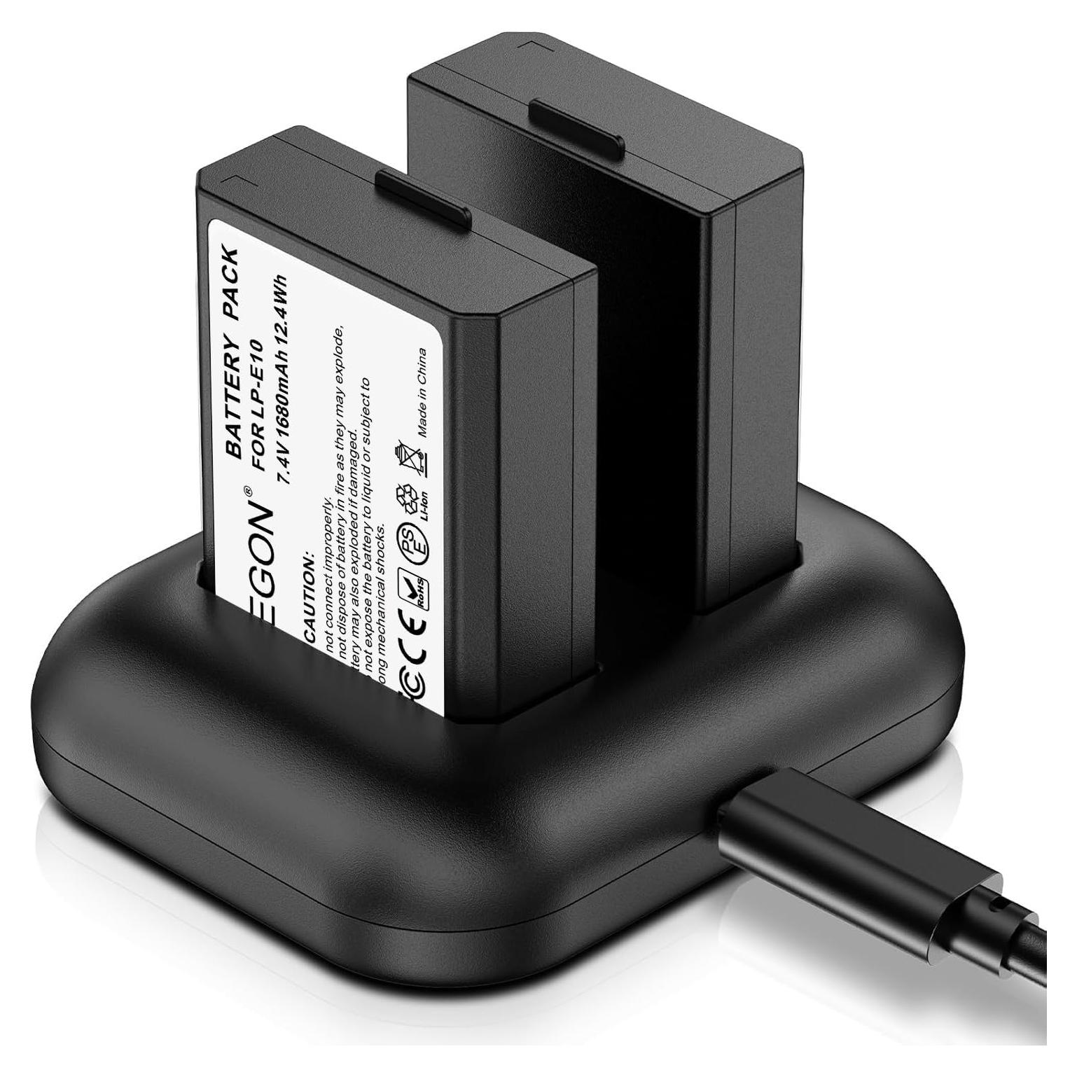 Batería de Reemplazo ENEGON LP-E10 + Cargador Doble Rápido