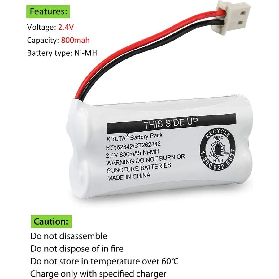 Baterías Kruta BT162342/BT262342 para Teléfonos Inalámbricos