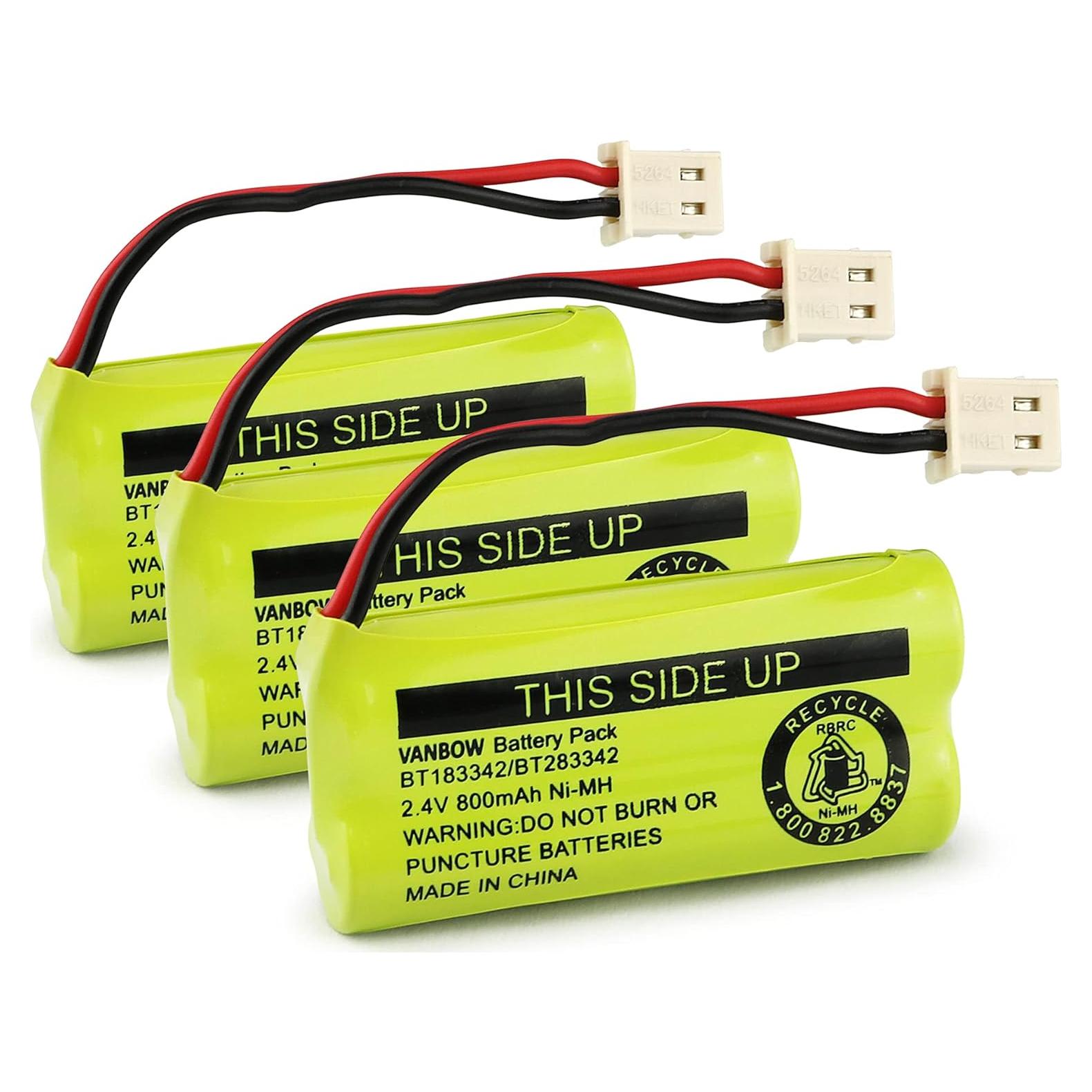 Batería Ni-MH VANBOW BT183342 800mAh Paquete 3 Compatible