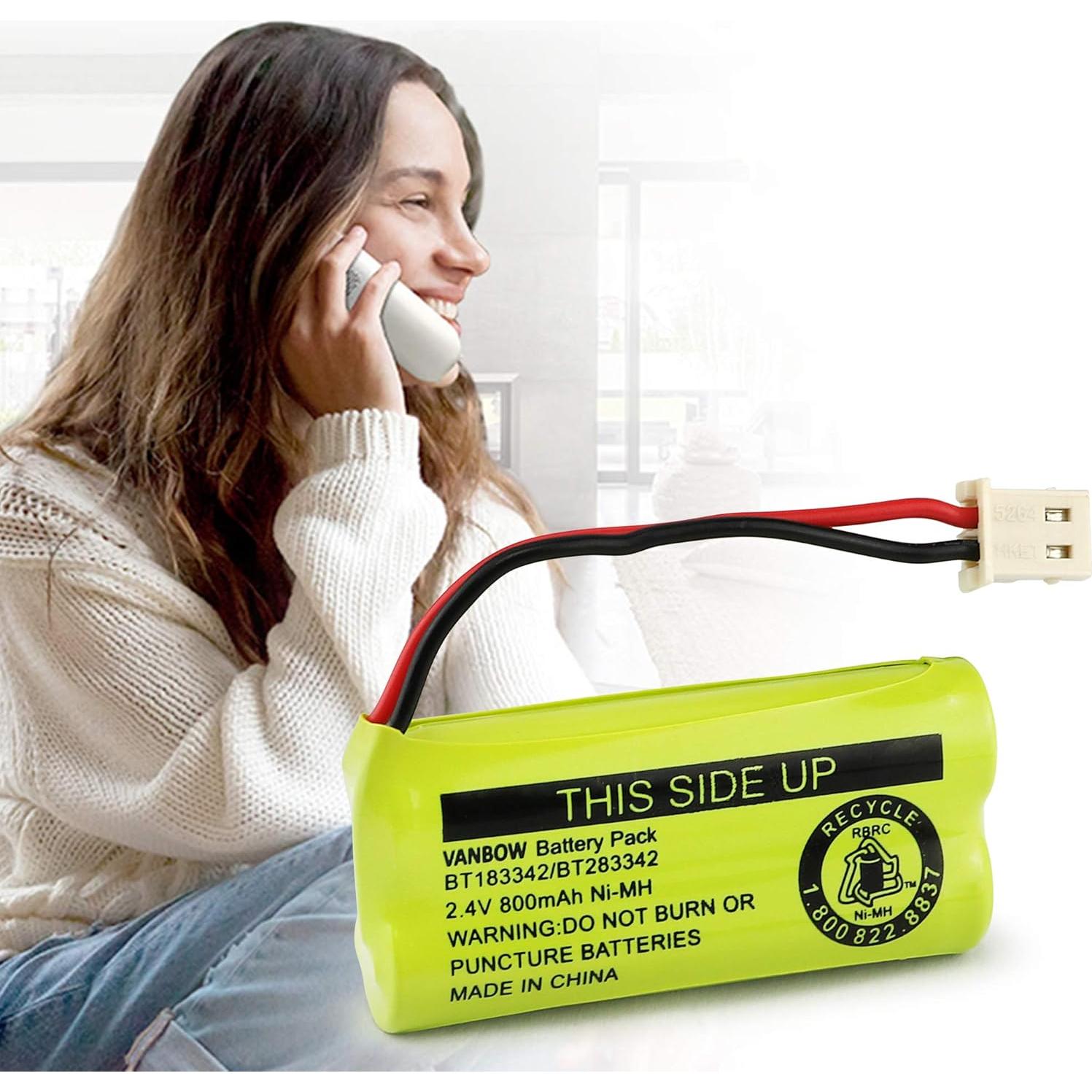 Batería Ni-MH VANBOW BT183342 800mAh Paquete 3 Compatible