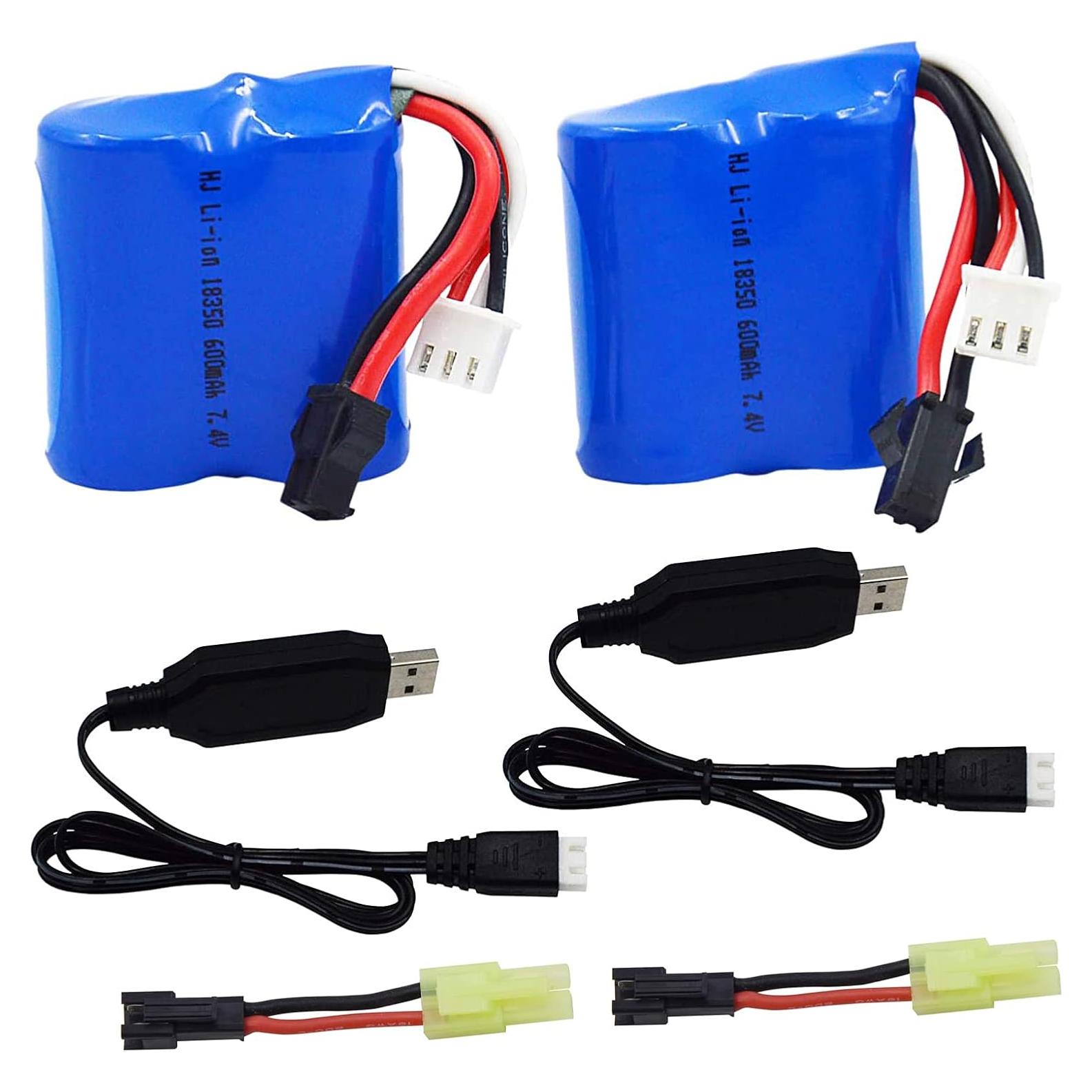 Batería Recargable 7.4V 600mAh Li-ion Blomiky para Barcos RC