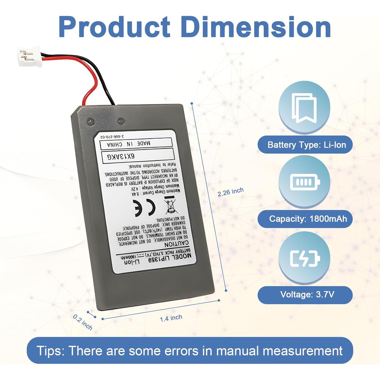 Baterías LIP1359 para Controlador PS3 Sony Dualshock 3 - 2 Piezas