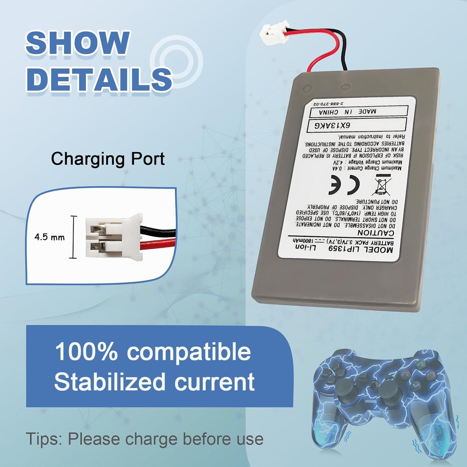 Baterías LIP1359 para Controlador PS3 Sony Dualshock 3 - 2 Piezas