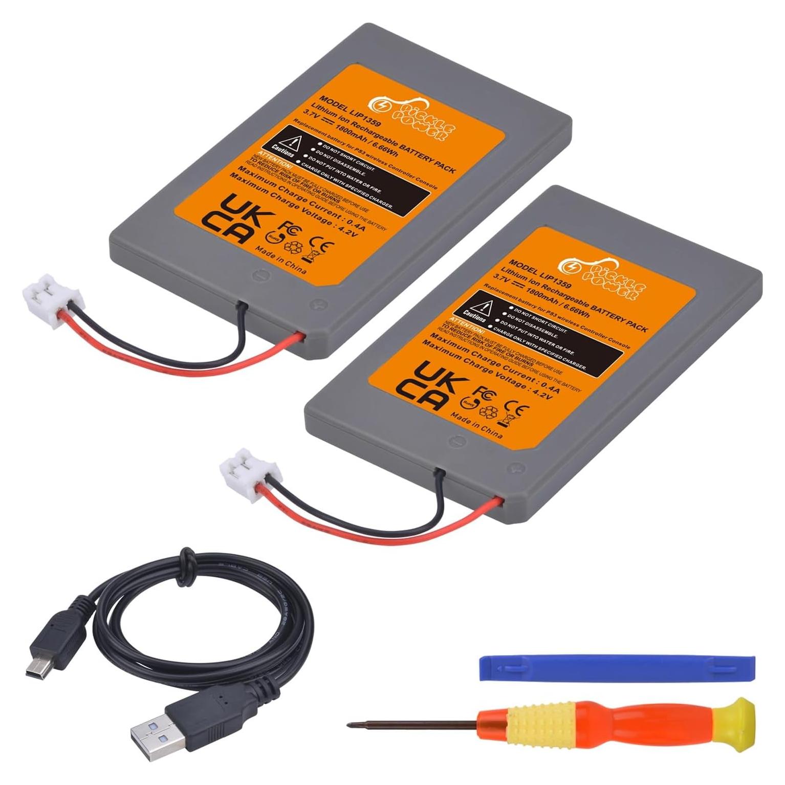 Baterías Recargables Pickle Power LIP1359 para PS3 - 2 Unidades