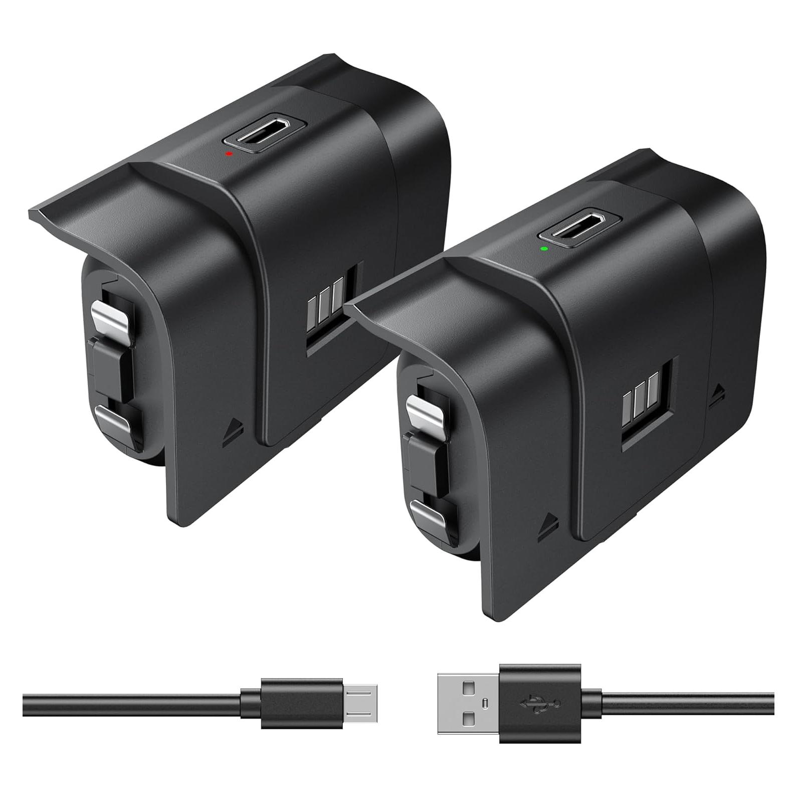 Batería Recargable Xbox 6amLifestyle 2PACK Negro 40H Juego