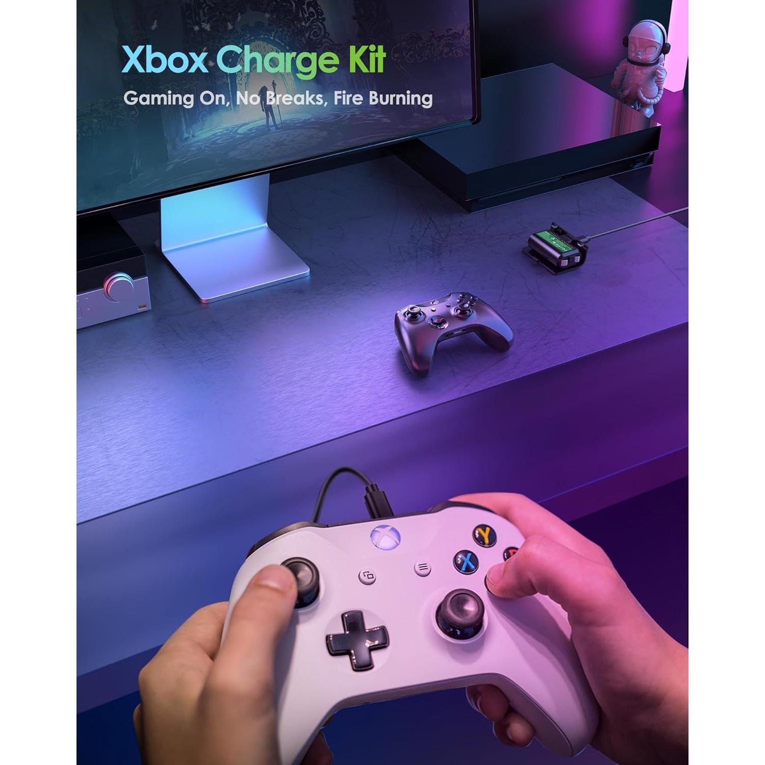 Batería Recargable Xbox 6amLifestyle 2PACK Negro 40H Juego