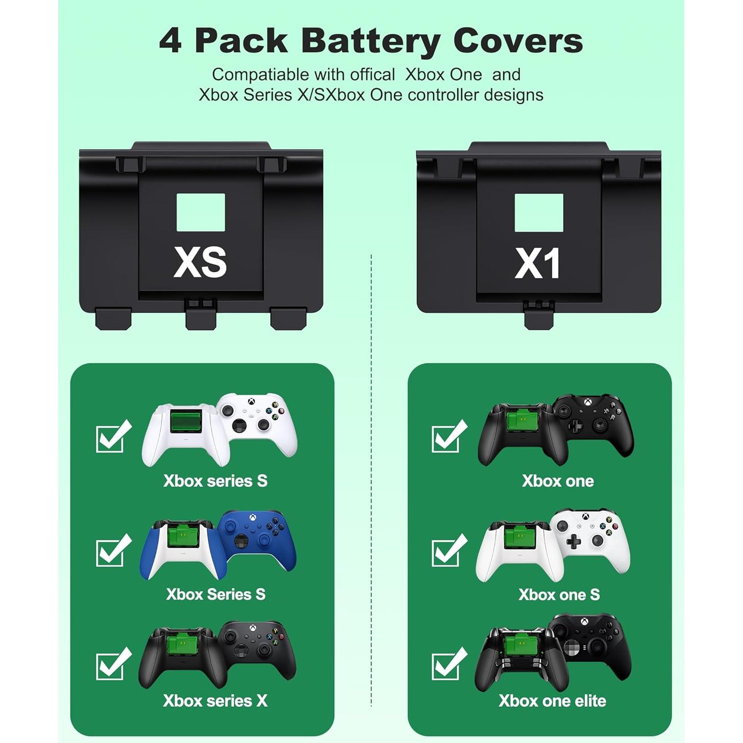 Kit de Batería Recargable Xbox CYOYPPY 2x4800mAh con Cargador USB-C