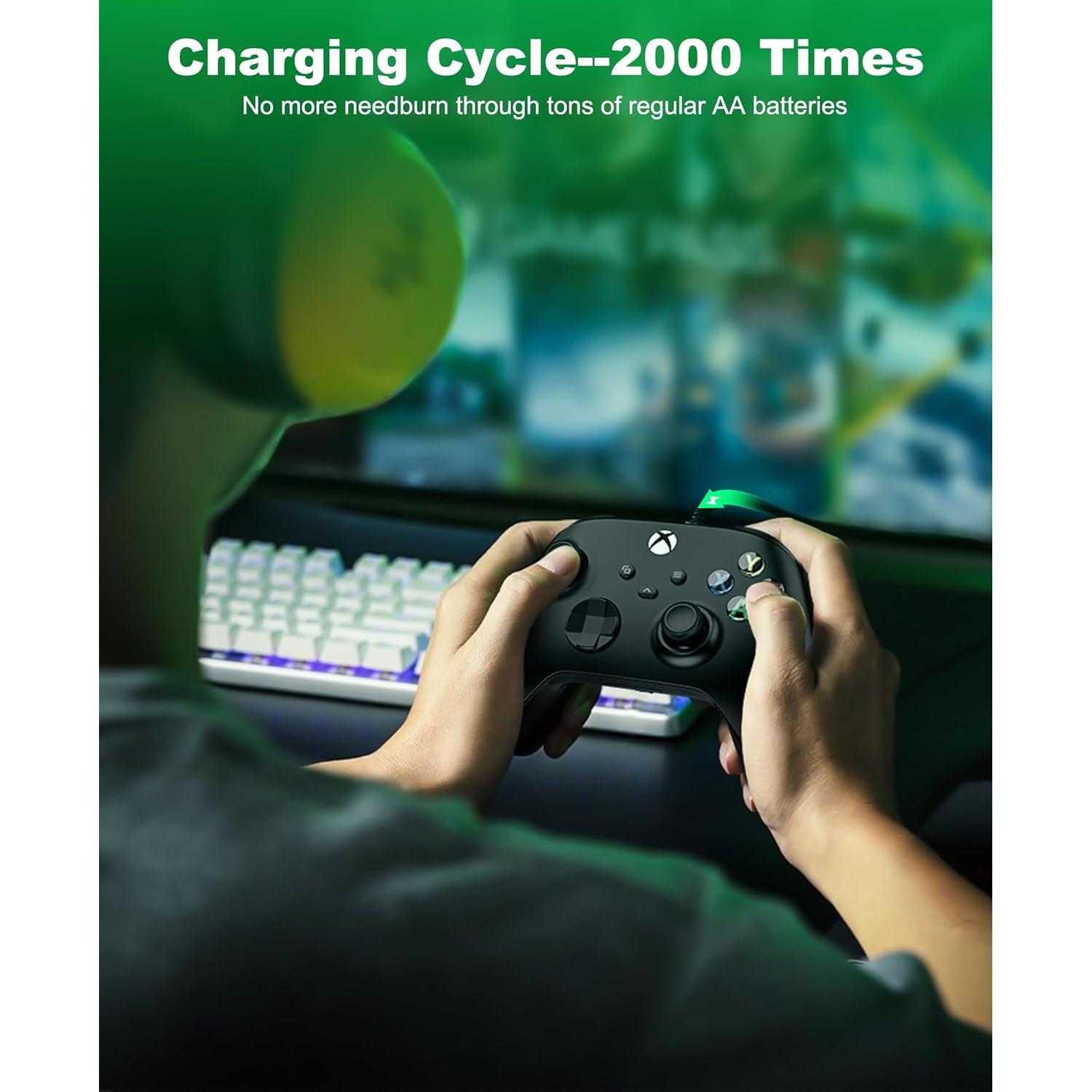 Kit de Batería Recargable Xbox CYOYPPY 2x4800mAh con Cargador USB-C